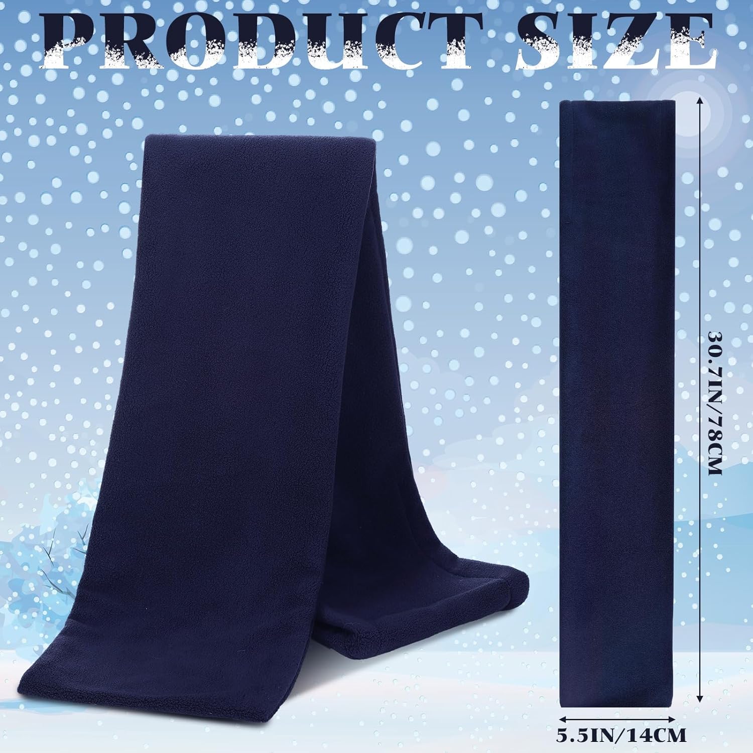 4 Pack Winter Scarf for Men Women Warm Fleece Short Scarves with Hole for Winter Cold Weather Christmas Gift - Image 3