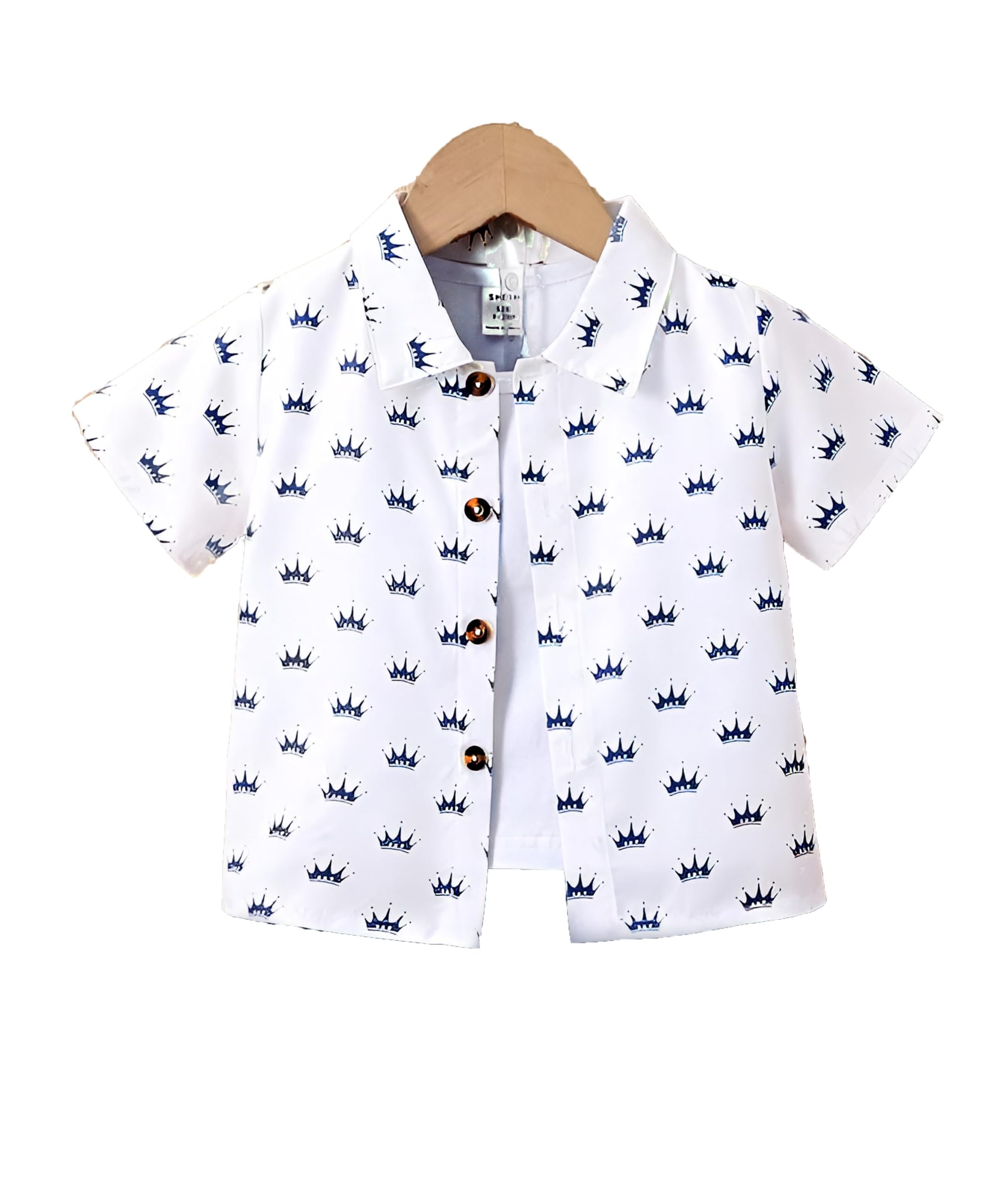 kidgarb Baby Boys Clothing Set, Regular Fit Cord Set, Toddler Boys Short Sleeve Dress Clothing Set, Striped and Horse Print Pattern, 2-Pack(Multicolor, 9-12 Months) 3
