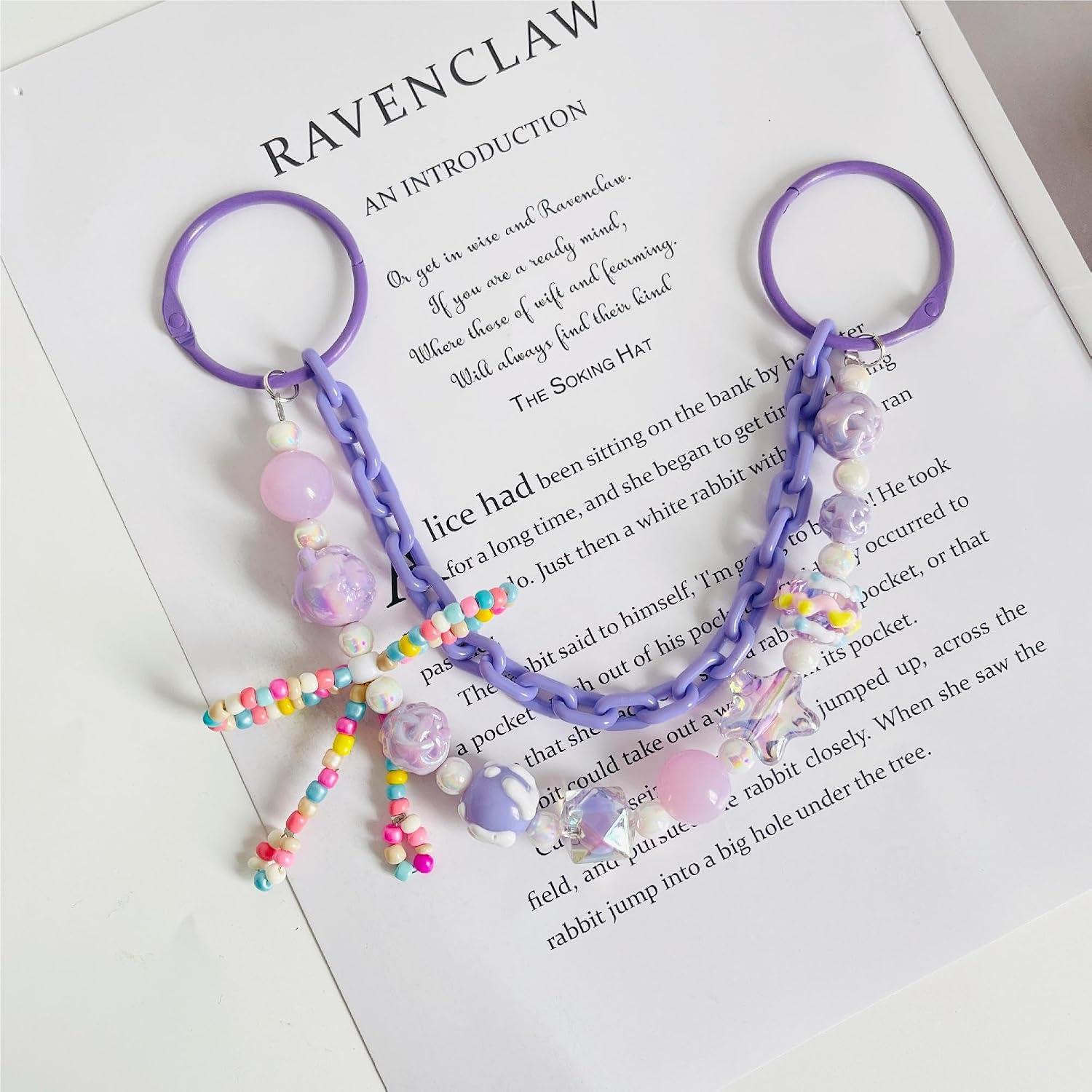 QTMY Beaded Chain Bag Charms for Bogg Bag Accessories Rubber Beach Bag, Boho Purse Charms,854 image 3