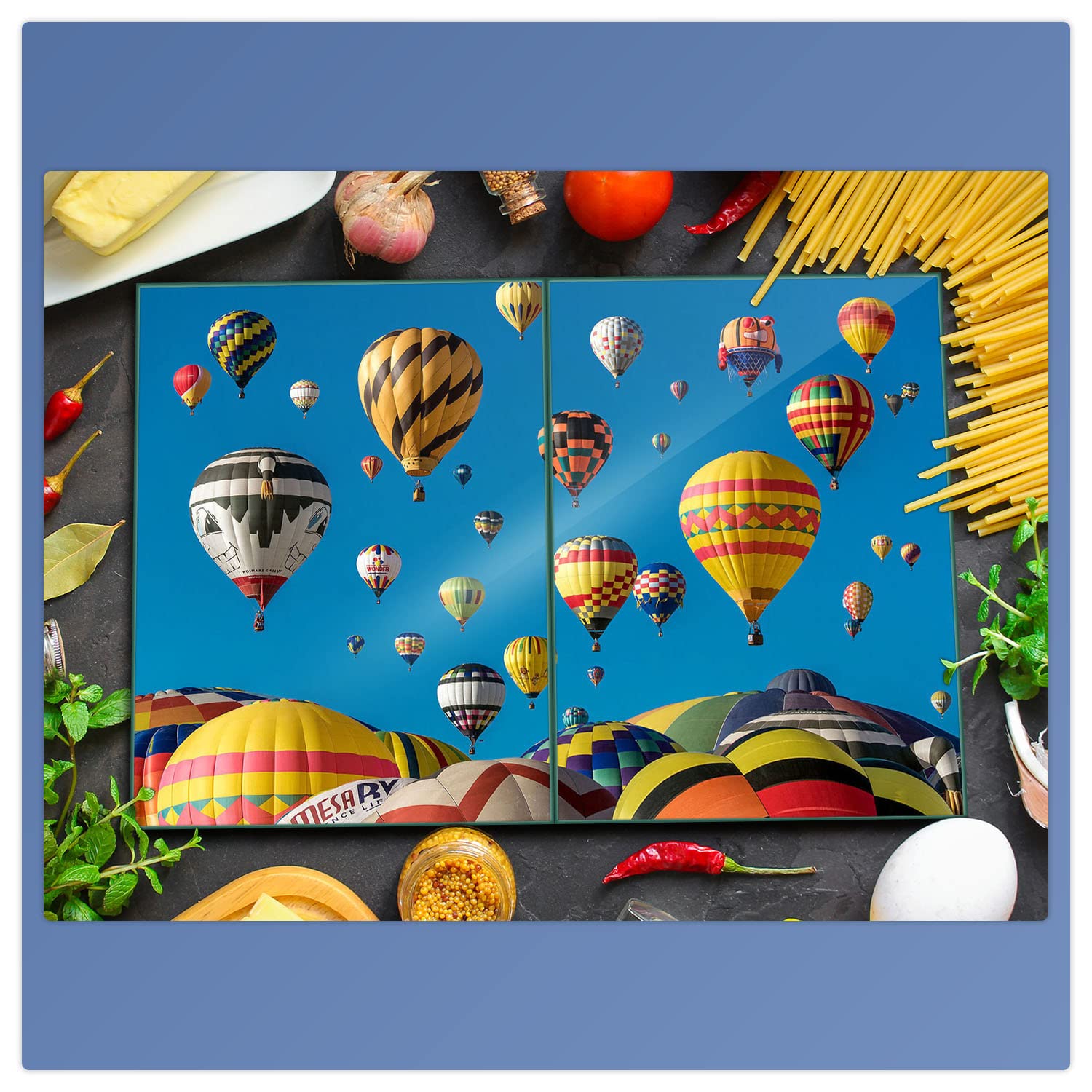 decorwelt Placa para Cubrir la vitrocerámica, 2 Piezas, 2 x 40 x 52 cm, para inducción, Multicolor