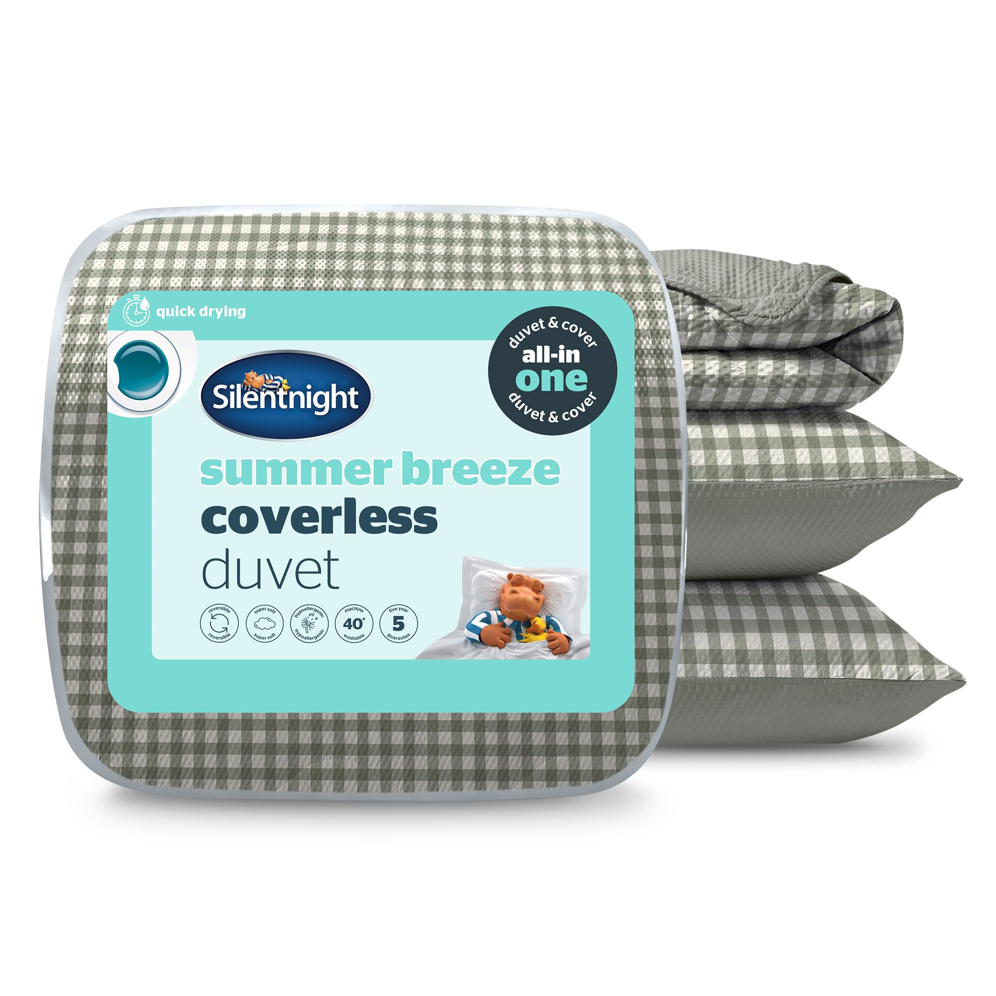 Silentnight Summer Breeze 2.5 Tog Coverless ( Gingham) Sage