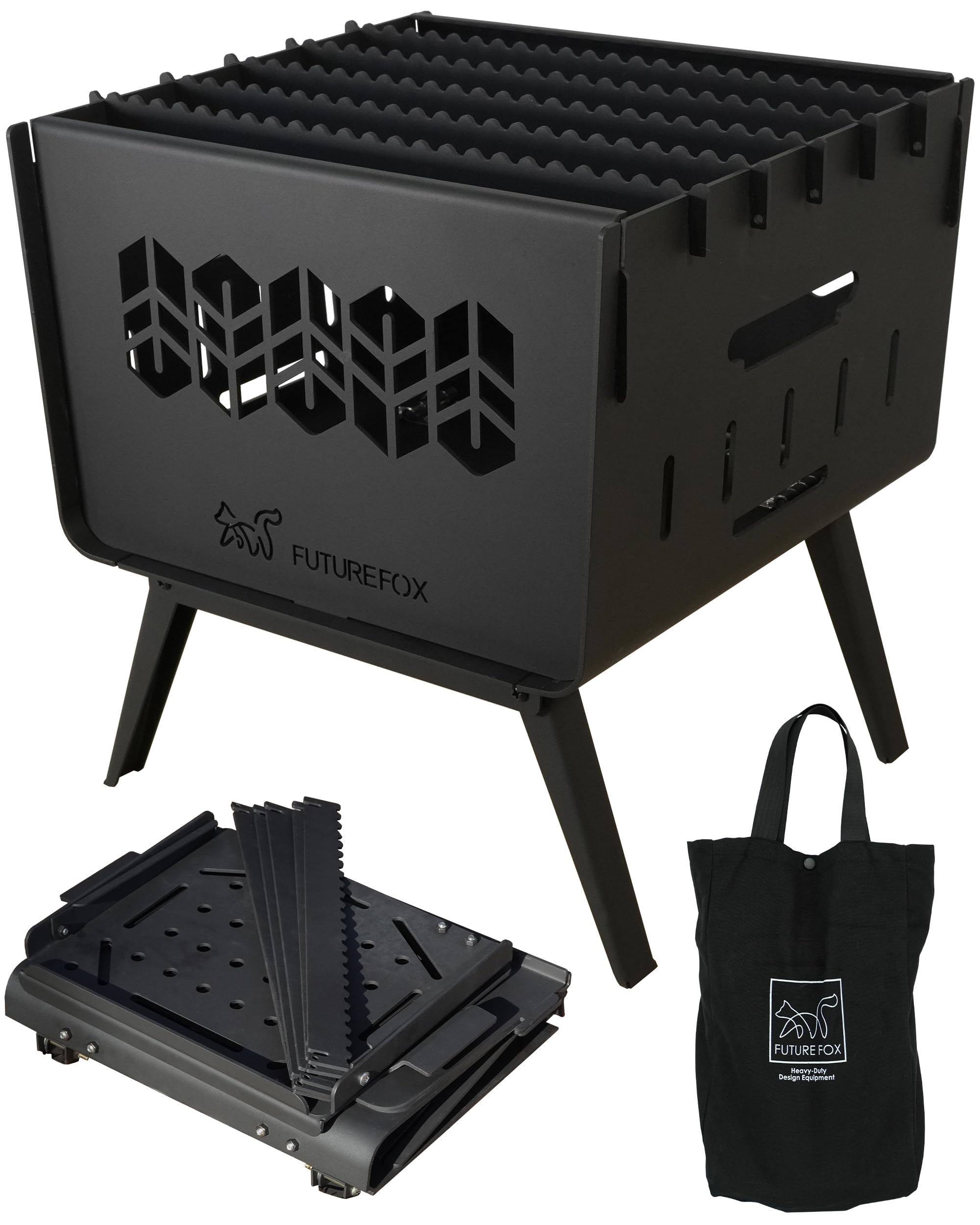 FUTUREFOX 焚き火台 ～KAMADO～ コンパクト 焚火台 折りたたみ式…