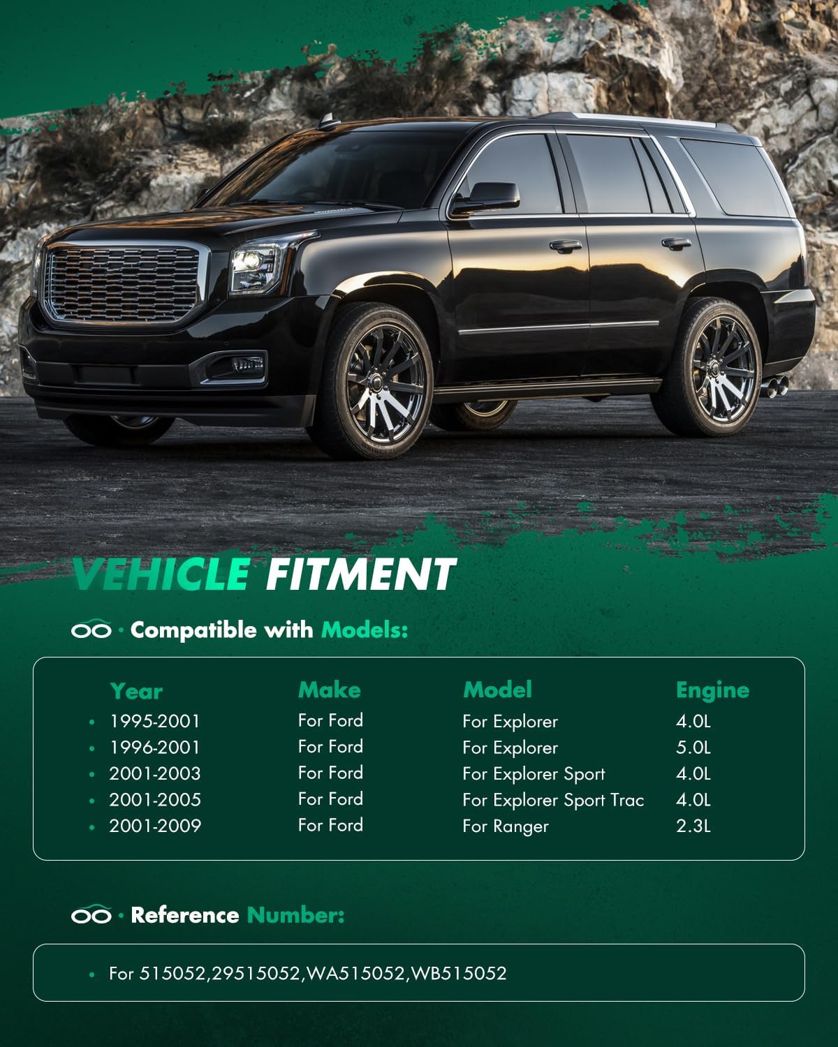 SCITOO Wheel Hub Wheel Bearing Assembly Front 515052 fit for Ford Explorer Sport TRAC 2004-2005 for Ford Ranger 2003-2009 for Mazda B4000 2003-2009 5 Lugs Wheel Hub Bearing Assemblies W/ABS 2pcs