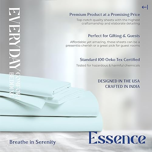 Miniatura 107 de Mayfair Linen Juego de sábanas de percal de 100 % algodón orgánico, suaves y frescas, con bolsillo profundo de 16 pulgadas, tamaño individual