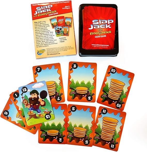 Continuum Games Slap Jack Flap Jacks Card Game - Kids Age 4 & Up | 2-4 Players, Ages 4 and Up, Fast-Paced Slapping and Matching Card Game