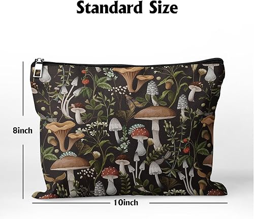 Miniatura 3 de Cafl Bolsa de maquillaje Bolsa de cosméticos Bolsa de maquillaje de viaje con cremallera, Setas de otoño13