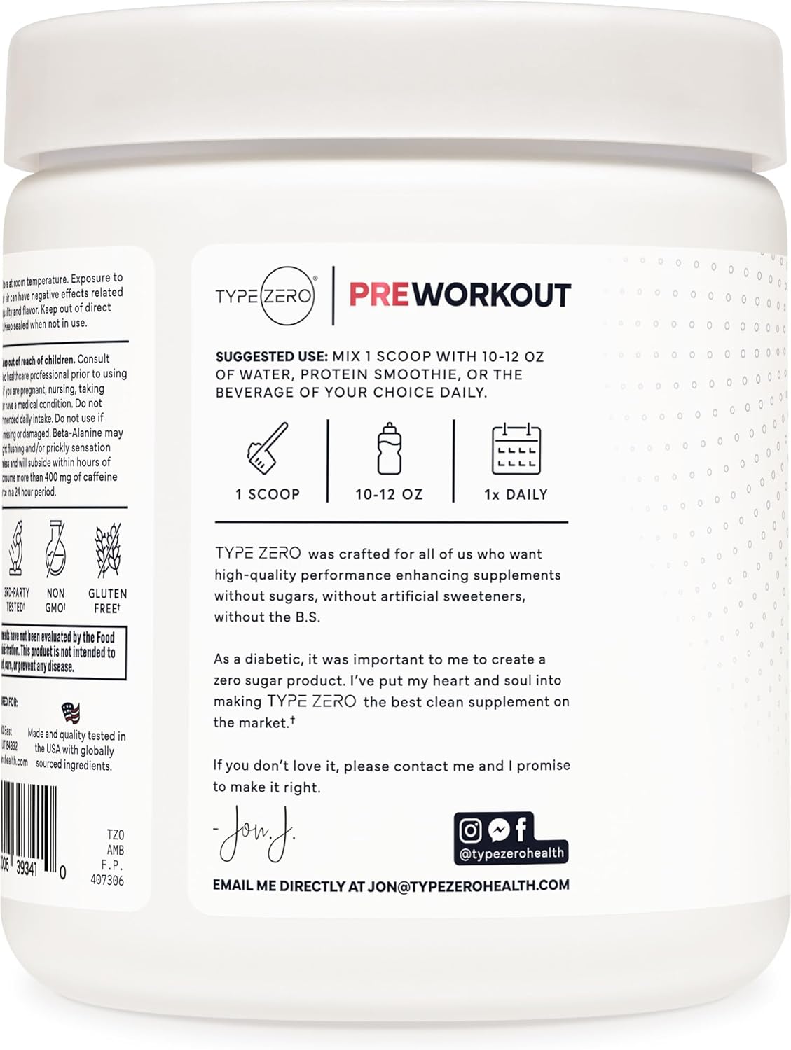 Type Zero AminoBurn (Watermelon Flavored) - Vegan Amino Acids BCAA Drink Sugar-Free Energy Drink Powder & Amino Acids Supplement - Natural Energy - Image 5