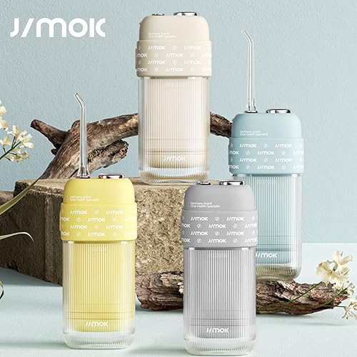 Miniatura 8 de JIMOK Irrigador de agua portátil, mini irrigador oral portátil inalámbrico, selección de limpiador de dientes de agua, tanque de agua telescópico, 4