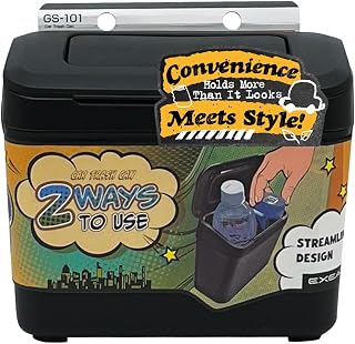 EXEA Car Trash can with Two Ways to Open, Door Pocket, Easy Disposal of Slightly Larger Trash, Designed in Japan GS-101