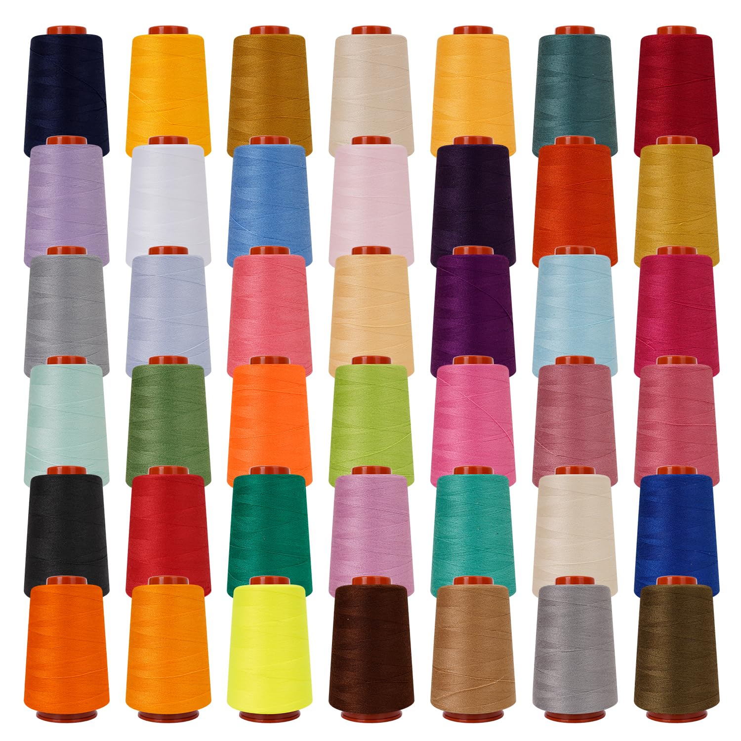Kit de hilos de coser de 42 colores, 800 yardas cada carrete, hilo de poliéster duradero para máquina de coser y coser a mano, ideal para bricolaje, reparaciones, acolchado y uso de manualidades