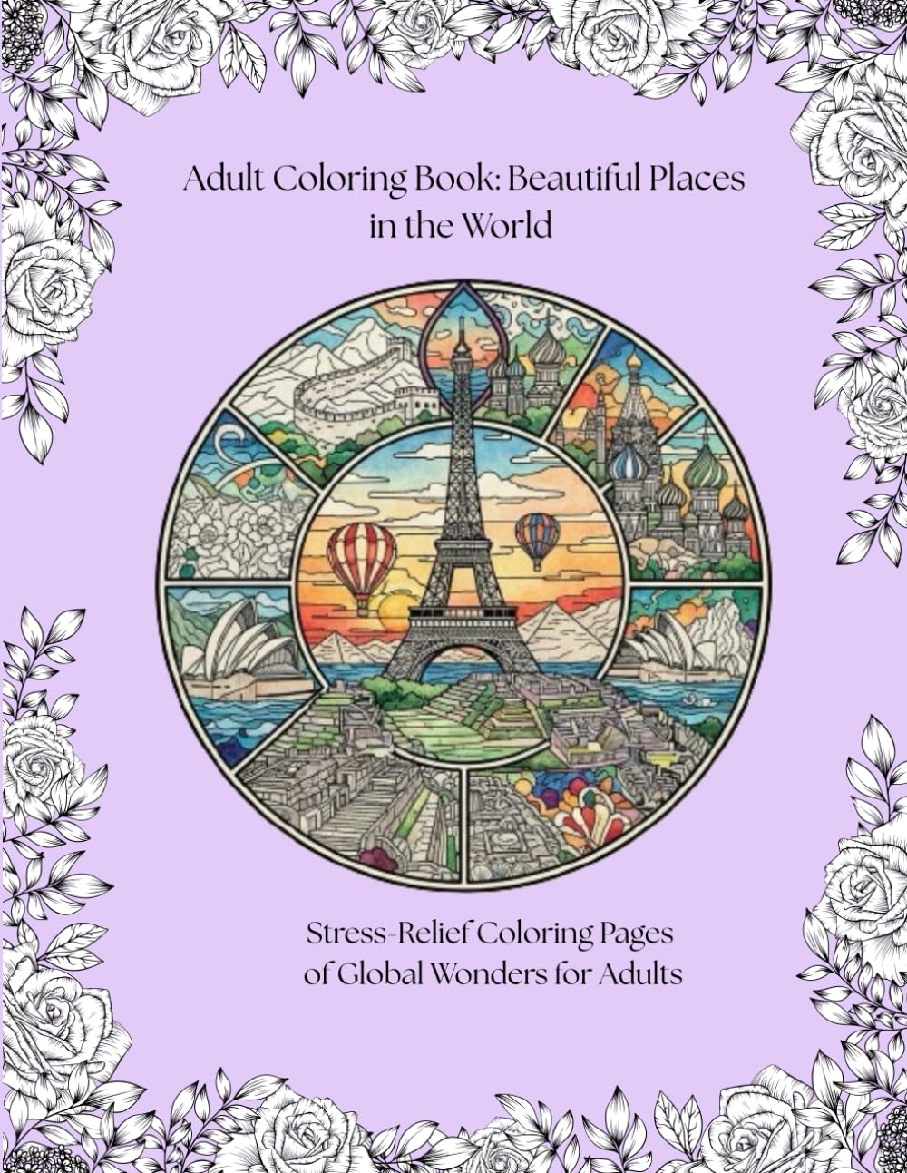 Adult Coloring Book: Beautiful Places in the World