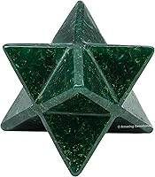 Vista 29 de Amazing Gemstone Larvikite Merkaba Crystal – Estrella de Merkaba metafísica de 1 pulgada para meditación – Cristal tetraedro energético y piedras