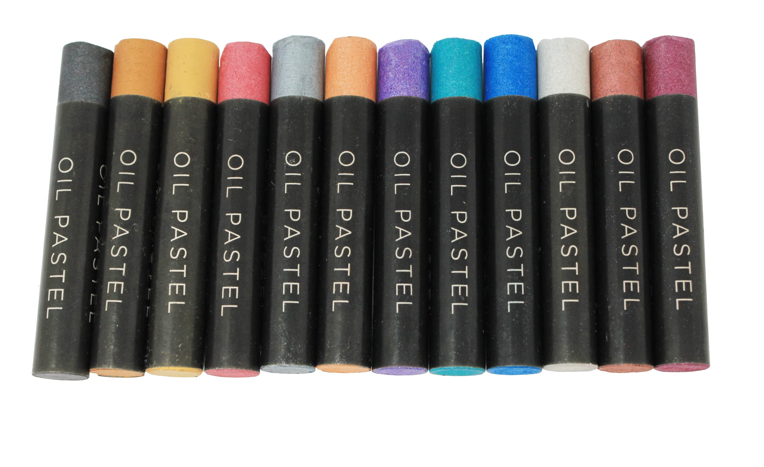 Bright Ideas - Lot De 12 Pastels à L'huile Jumbo Noir Et Blanc - Craies Grasses épaisses Pour Dessin Sur Papier, Carton, Toile