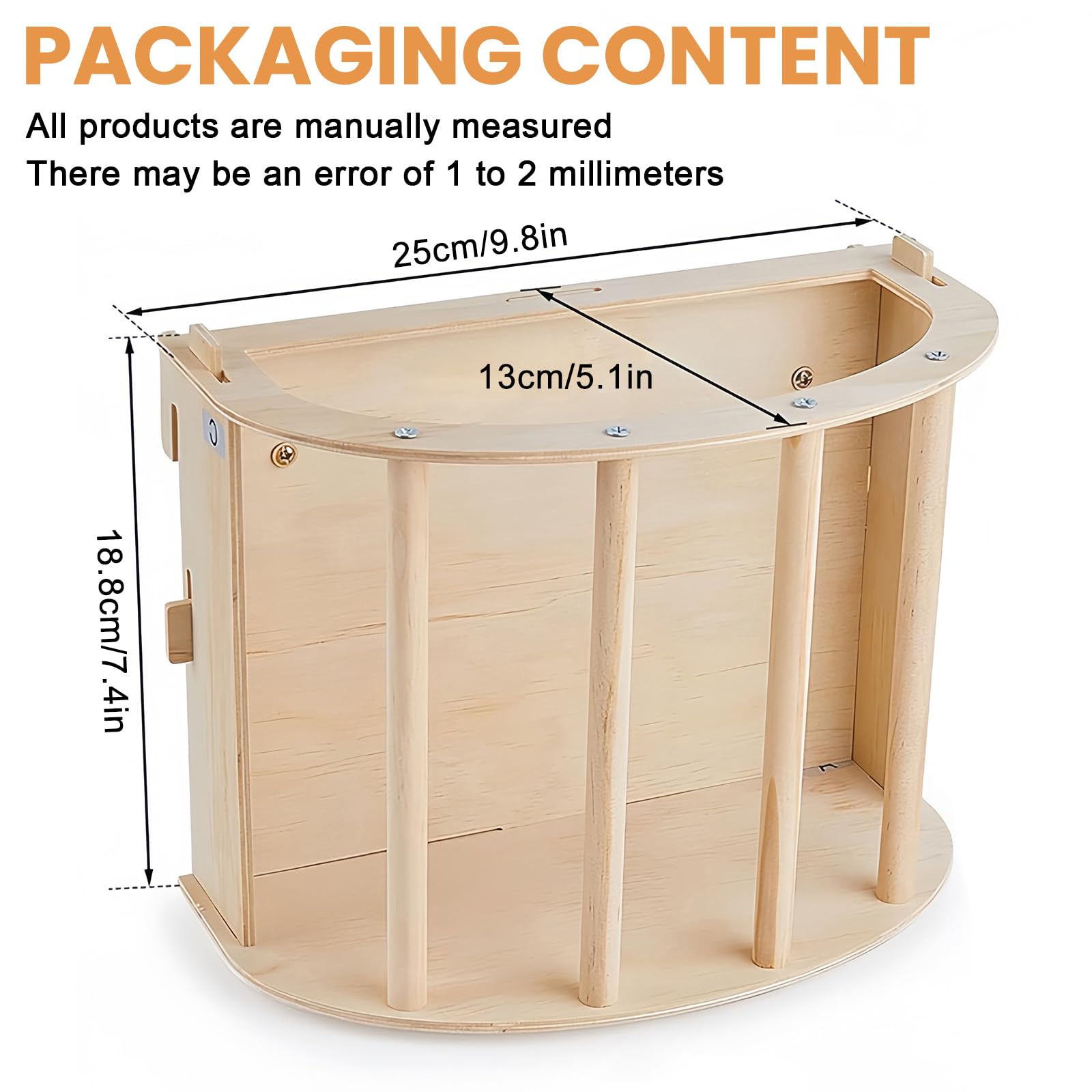 Râtelier à Foin en Bois Naturel pour Cochons d'Inde, Lapins, Hamsters