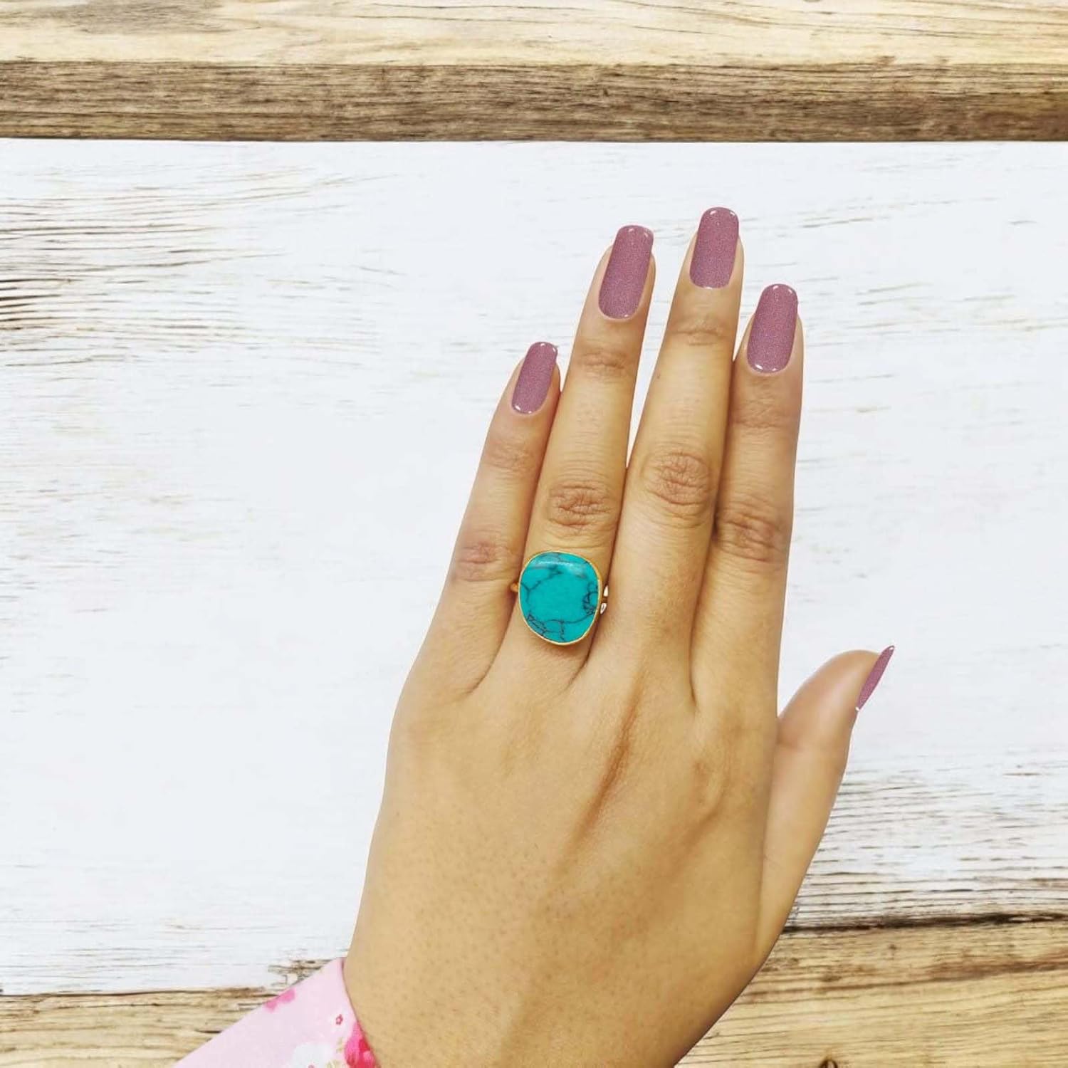 Free Shape Gemstone Ring 925 Sterling Silver Handmade Statement Minimalist Ring For Friend Gift For Her By NKG