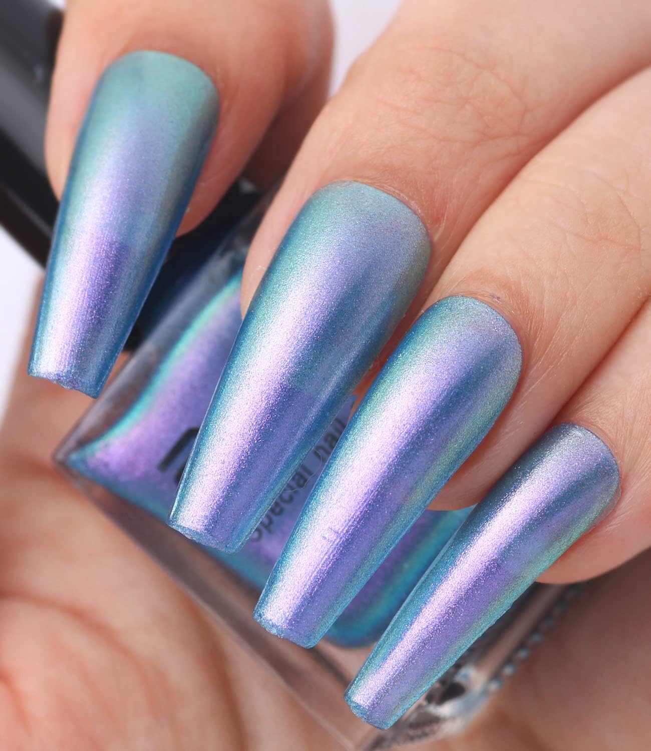 DouborQ Chameleon Nail Polish Holographic Glitter Nail Polish Shimmer Iridescent Chrome Nail Art Varnish (03)