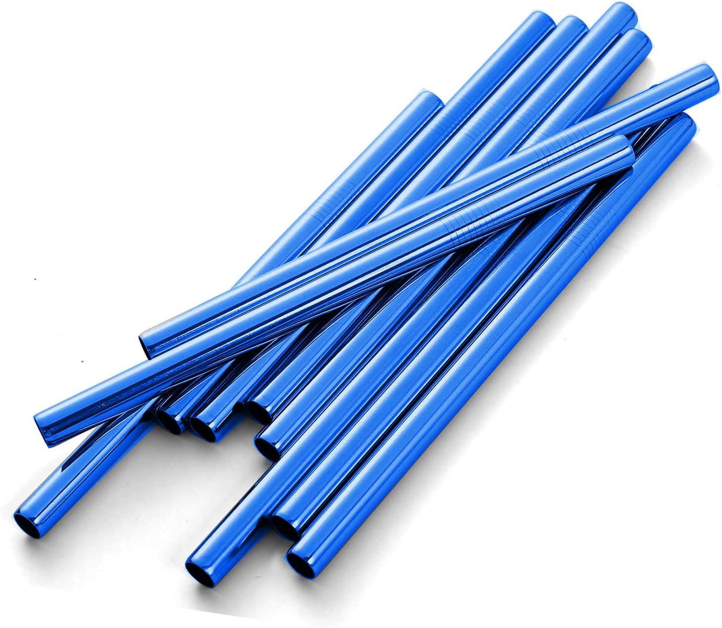 Reusable Metal Gold Boba Straws & Smoothie Straws 50Pack.NiceCaTeLe 0.5" Wide Jumbo Stainless Steel Fat Straws in Bulk for Bubble Tea/Tapioca Pearl, Milkshakes, Smoothies, Jumbo Drinks (Gold)