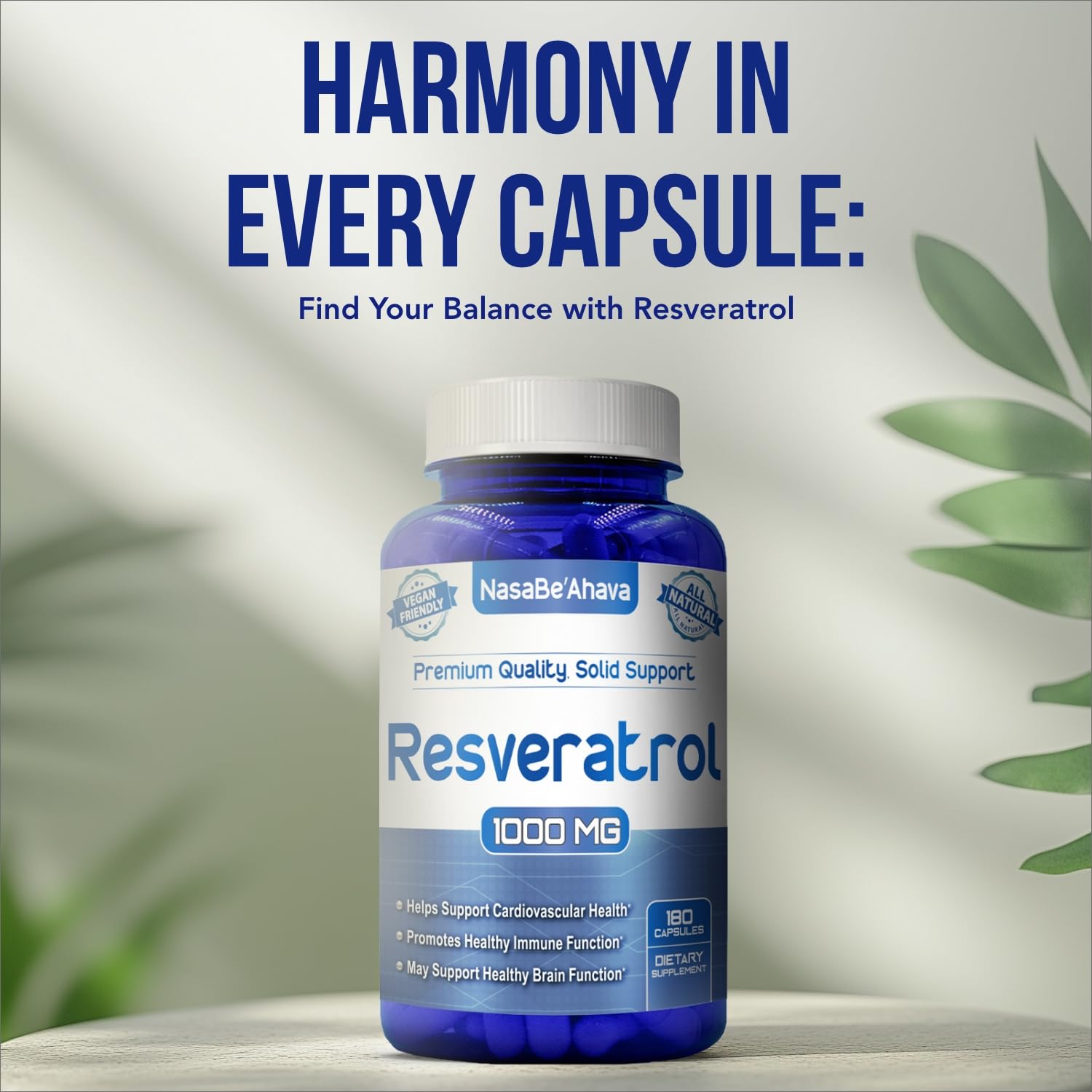 Resveratrol 1000mg Capsules | Vegan Friendly Resveratrol Supplement from Easy Absorption Antioxidant Japanese Knotweed for Skin Heart and Brain Support | Made in US cGMP Facilities (90 Day Supply) — Amazon image 7
