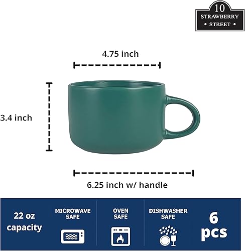 Vista 162 de 10 Strawberry Street Wazee - Plato de ensalada Coupé mate de 8.25 pulgadas, juego de 6, rojo