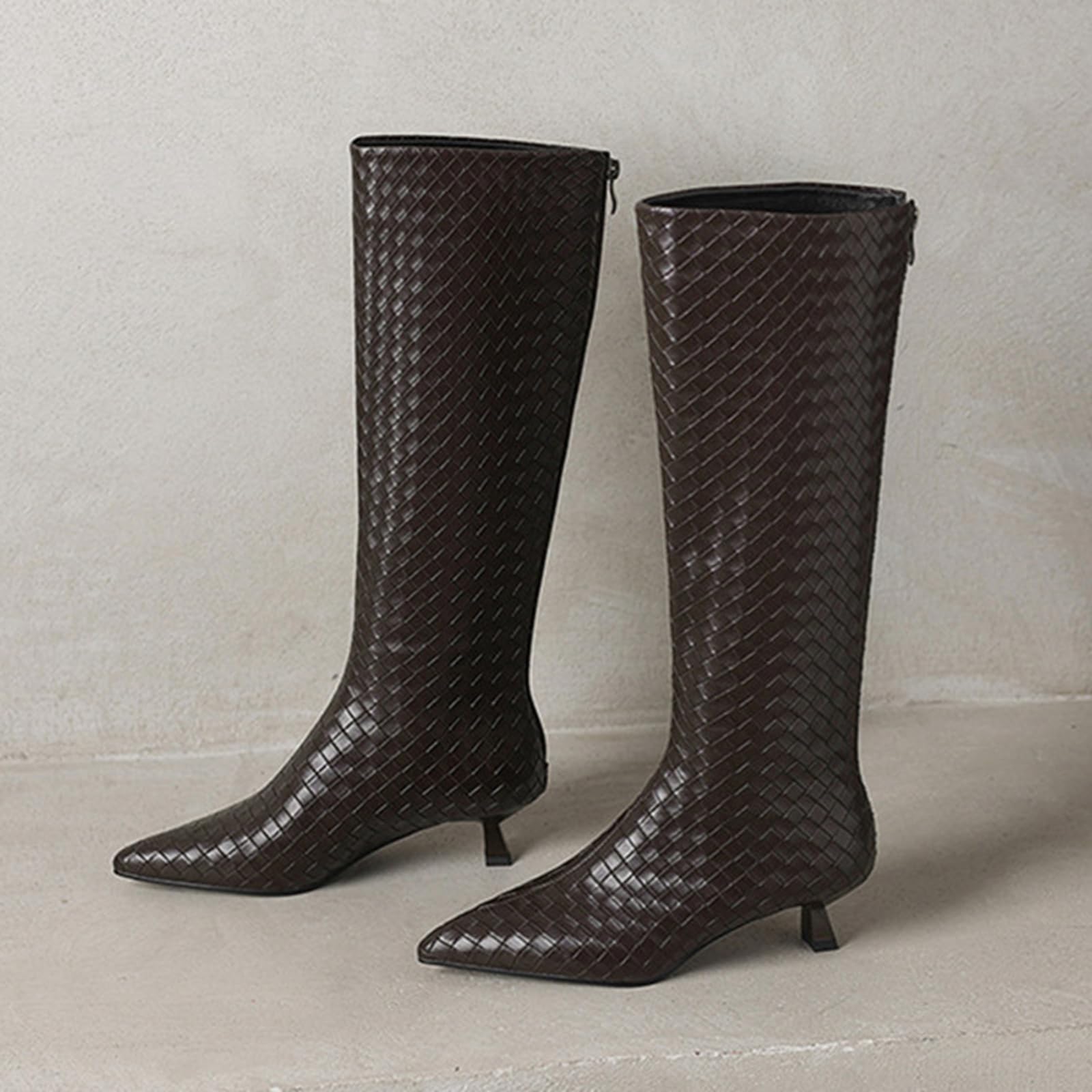 CUTEHEELS Damskie sztyblety koronkowe | wytrzymała gumowa podeszwa do noszenia na co dzień