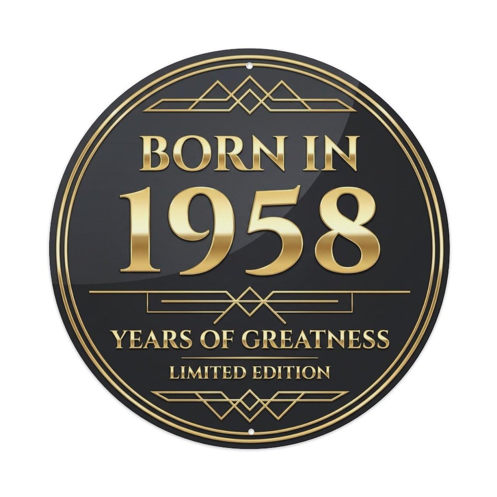 Born In 1958 Years Of Greatness Year-Themed Birthday Gift Vintage Metal Tin Sign