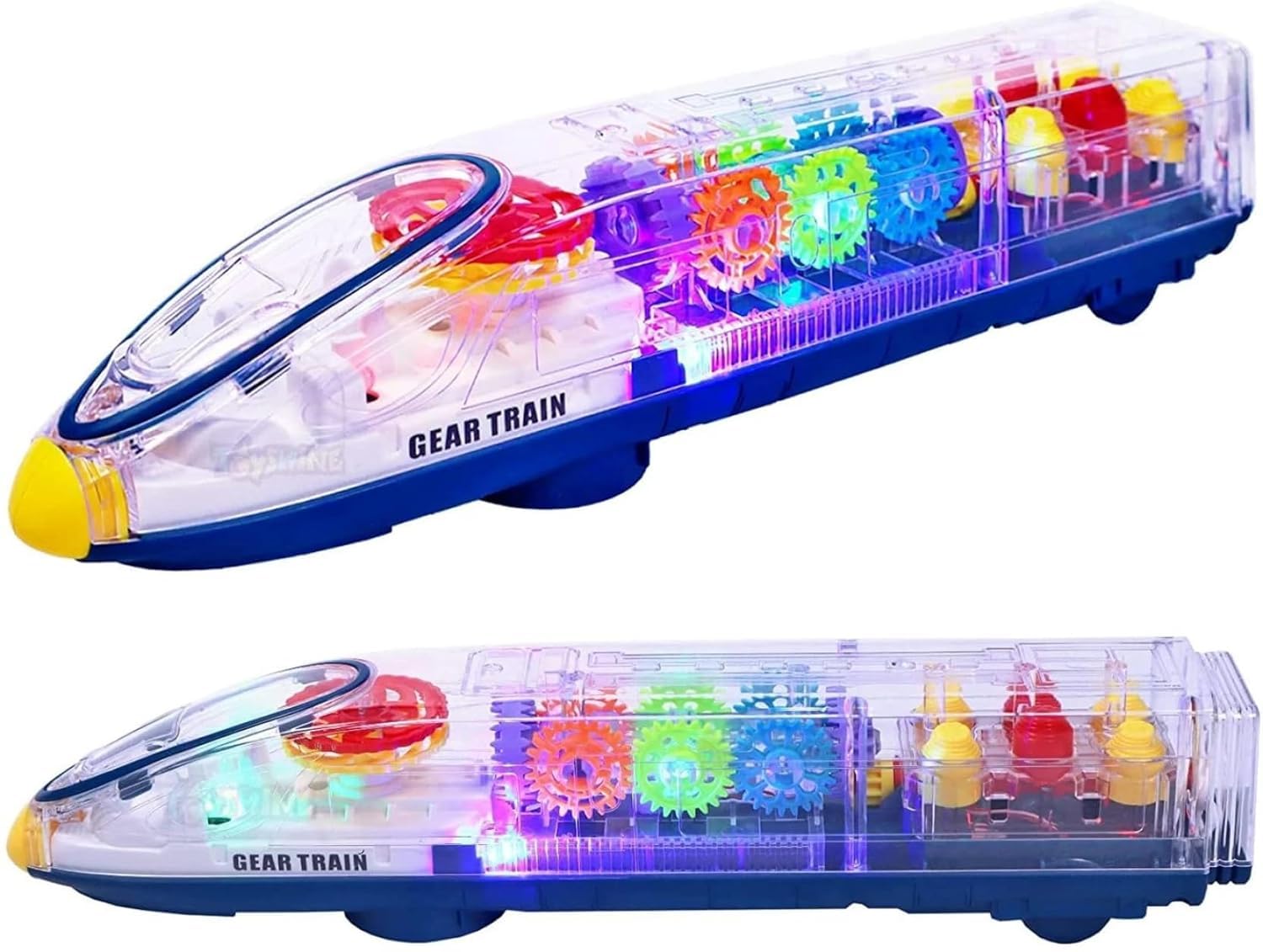 Kiddie castle Long Transparent Toy Train with 3D Gears, Light Music & Bump n Go Action Bullet Train for Kids/Toddlers | Kids Toys for 2-5 Years | Train Toys for Kids (B0D87HQWCY) Amazon Price History, Amazon Price Tracker
