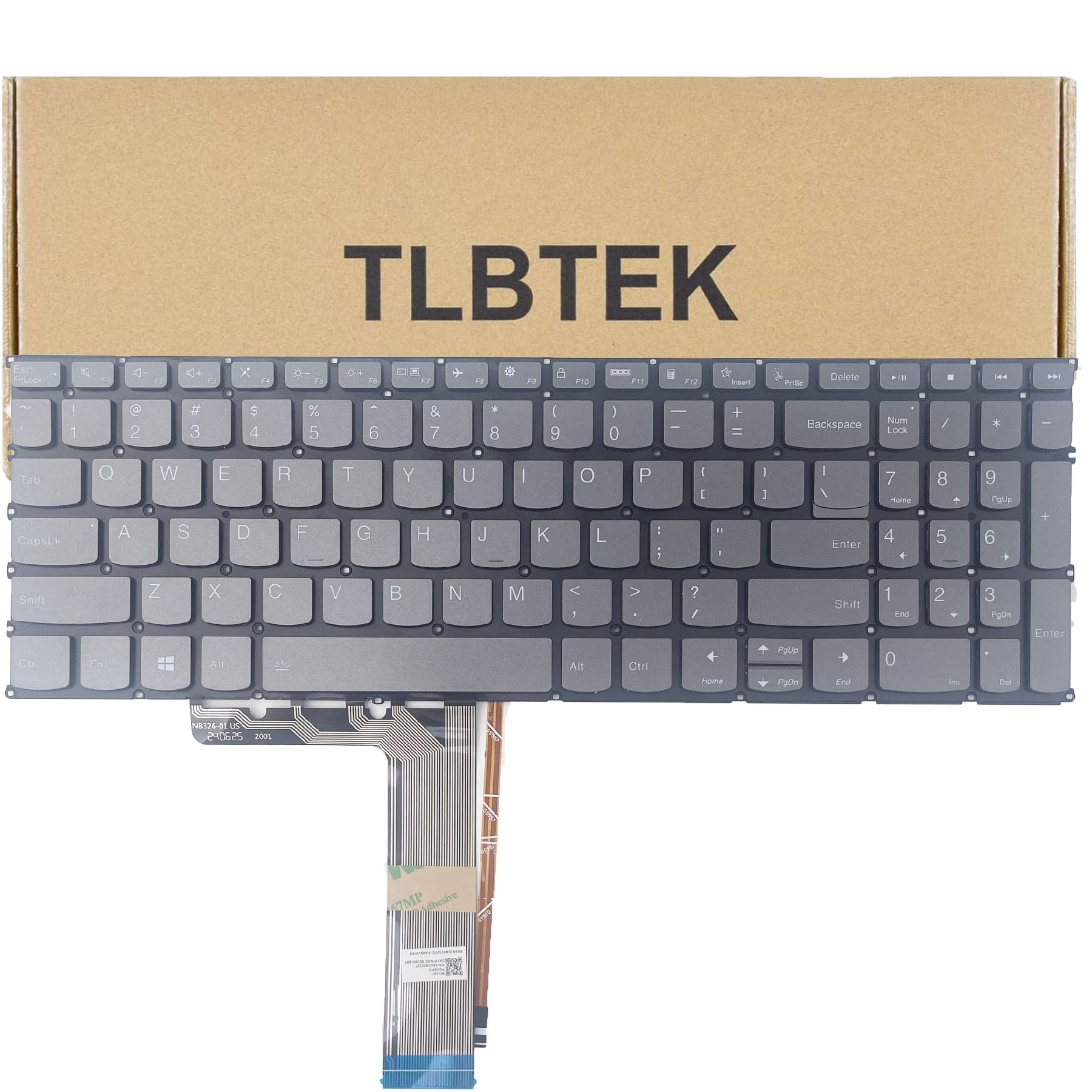 TLBTEK Backlight Keyboard Replacement Compatible with Lenovo IdeaPad 1-15ALC7 1-15AMN7 1-15IAU7 1-15IGL7 1-15IRU7 1-15IJL7 1-15ADA7 82R1 3-15ADA6 82KR 3-15ITL6 82H8 3-15ALC6 82KU 82MF 3-15ACL6 Laptop
