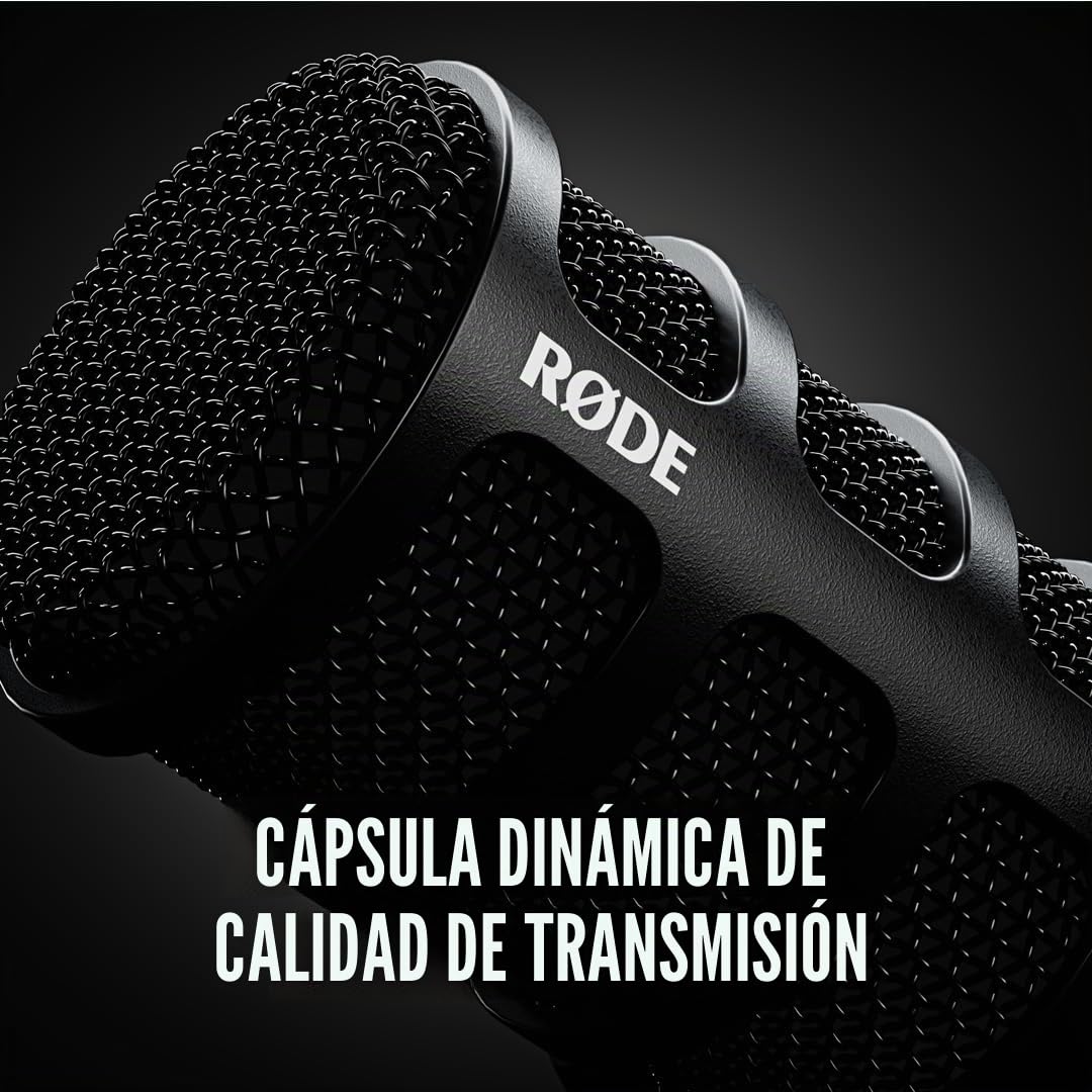 RØDE PodMic USB Micrófono dinámico de transmisión versátil con conectividad XLR para podcasting, Juegos y creación de música y de Contenido & PSA1 Brazo de Estudio Profesional