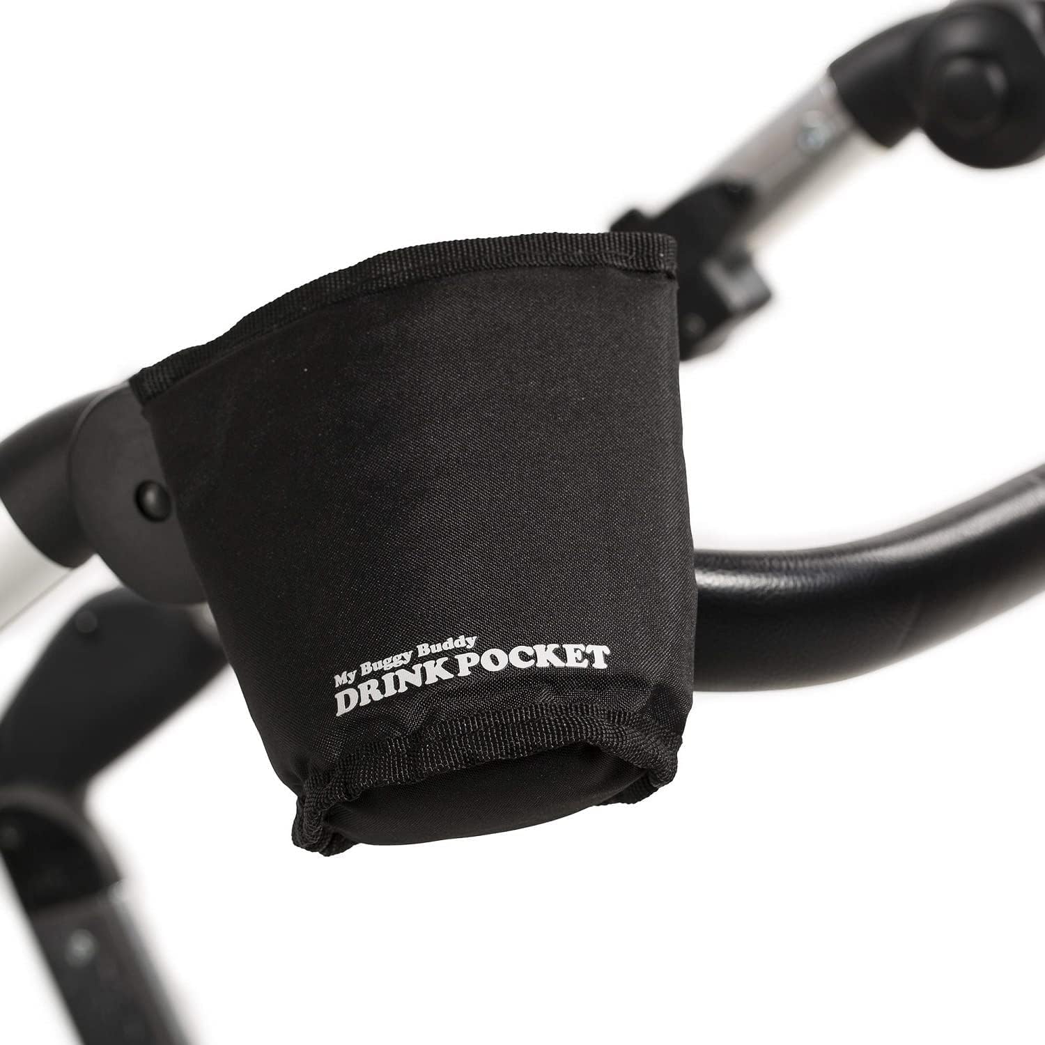 My Buggy BuddyDrink Pocket - Insulated Bottle Holder for Pram/ Stroller/ Pushchair, Velcro Strap Ensures Universal Fit, Easy to Wipe Clean, Showerproof, Black