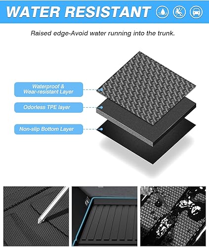 Miniatura 5 de Powerty Trunk Mat Compatible for Jeep Grand Cherokee 2022 2023 2024 Accessories Cargo Mat All Weather Cargo Liner Rear Trunk MatNot Fit Grand