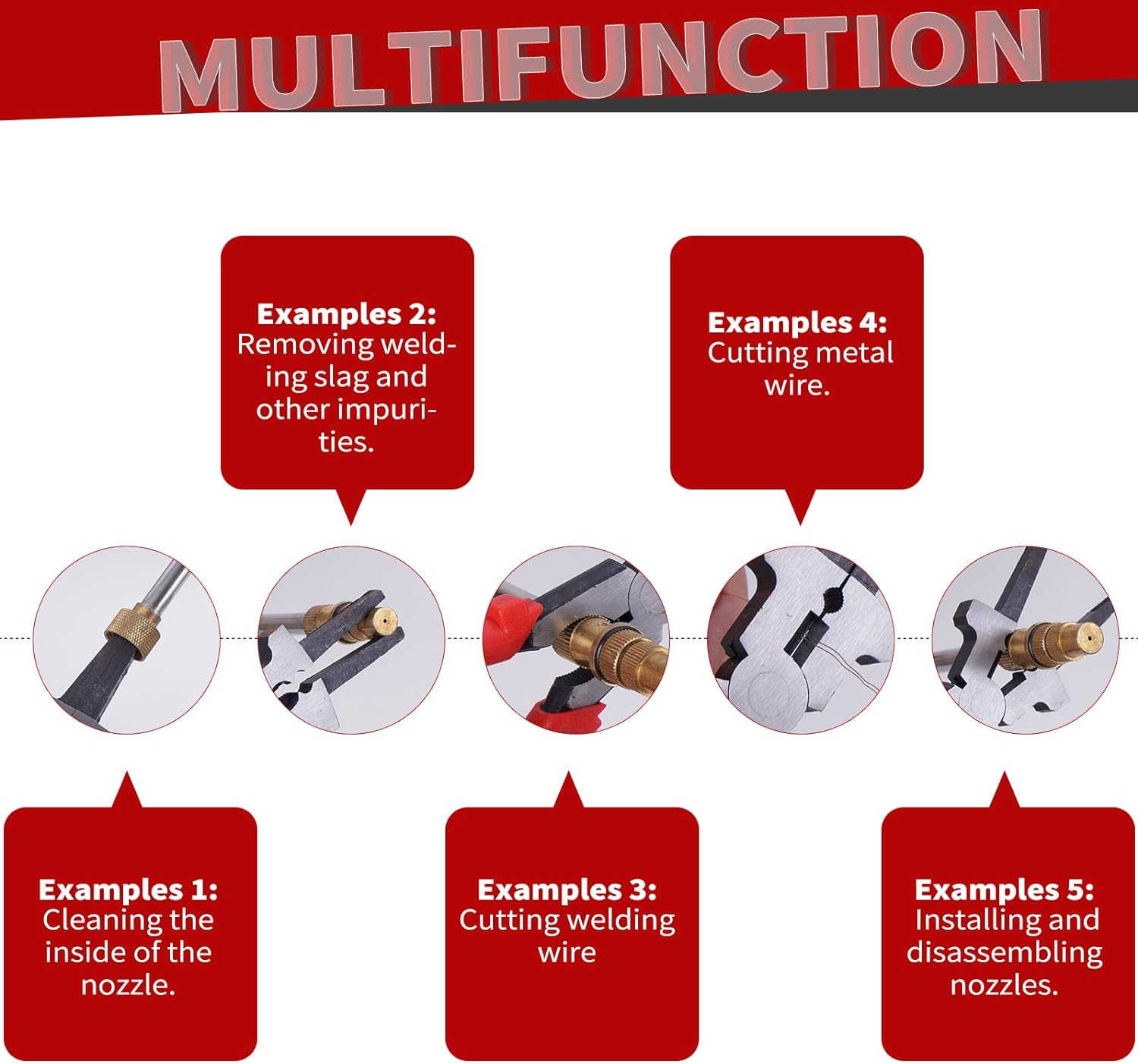 8"MIG Welding Pliers, Multi-functional Carbon Steel MIG Welding Pliers with Insulated Handle, Long Nose Pliers Wire Cutting Pliers for Professional Welding - Reliable and Durable (10Pack)