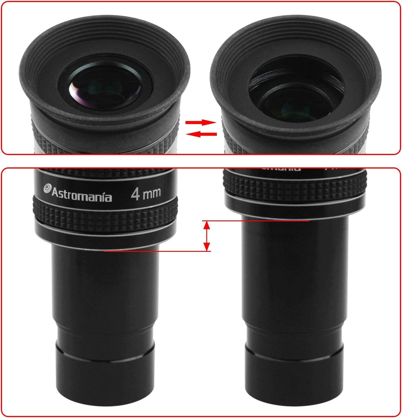Astromania 1.25" 4mm 58-Degree Planetary Eyepiece - Bundle with - 1.25" Seven Piece Telescope Filter Kit