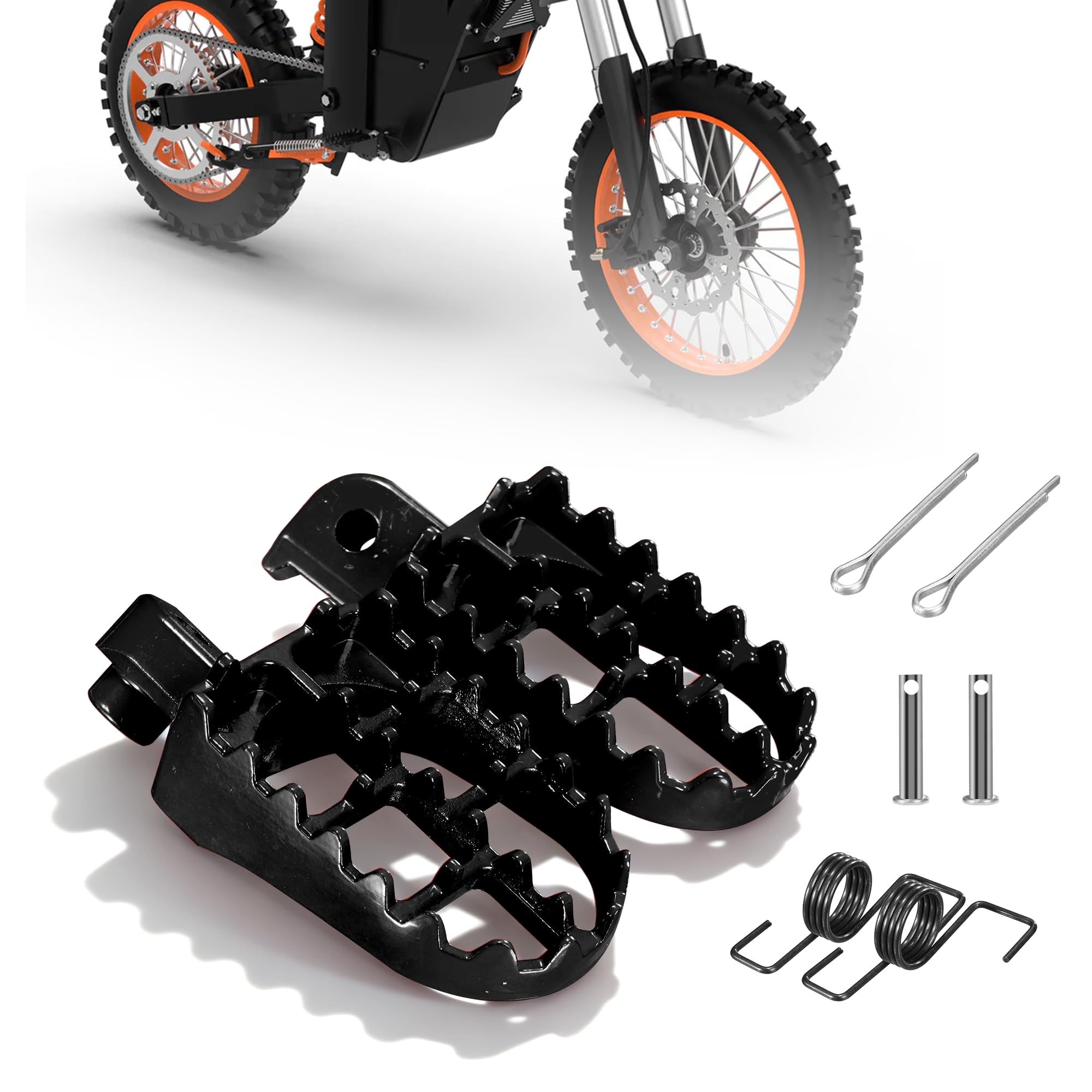 Photo 1 of YAORISE Dirt Bike Foot Pegs for Tuttio Soleil01, Aluminum E-bike Pedals for Coleman Minibike CT200U/CT200U-EX/BT200X/CT200U-EXR, Electric Bike Accessories Replacement Parts for Tutti, Black
