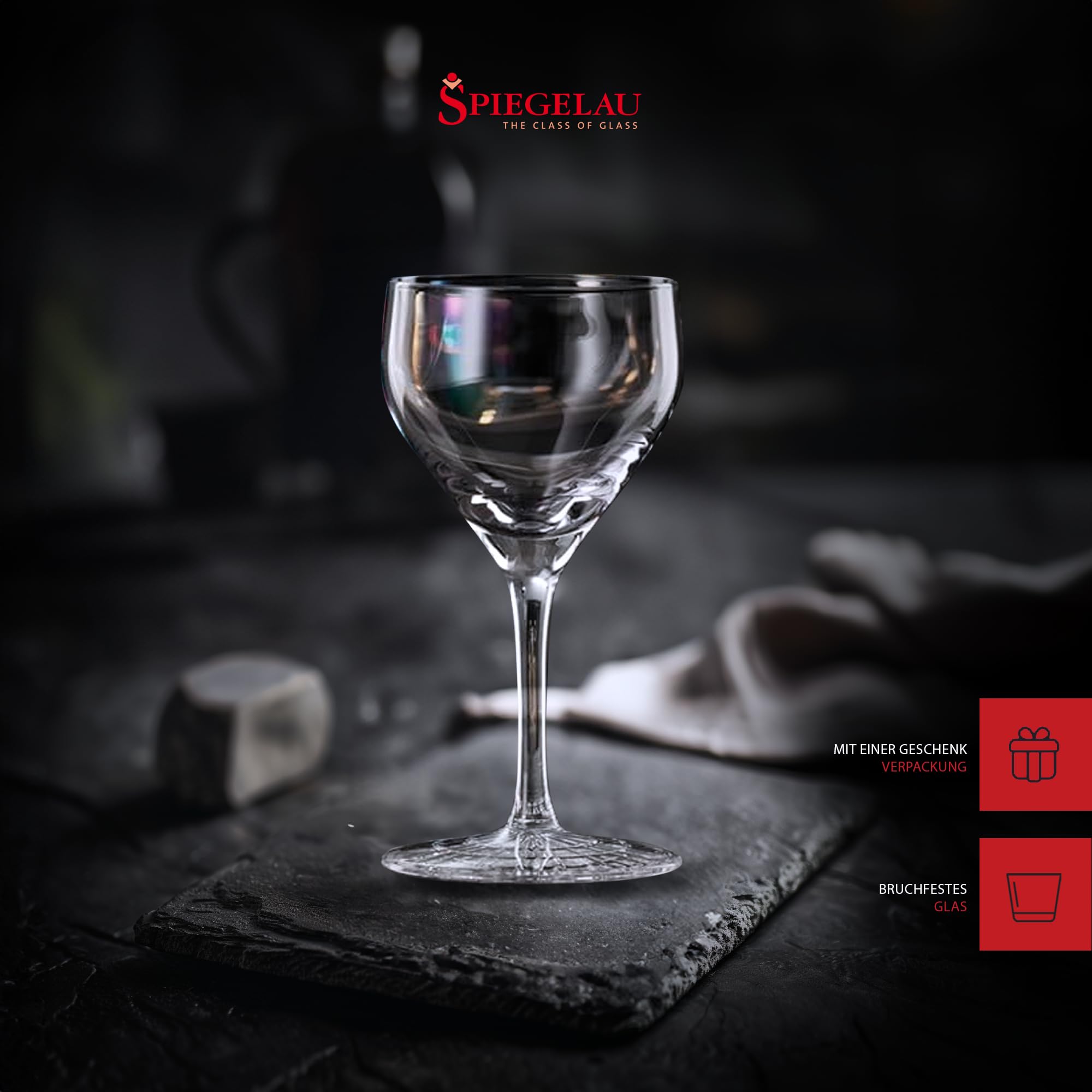 Spiegelau & Nachtmann Cocktailgläser 4er Set, 150 ml, Perfect Serve Nick & Nora, 4500156, Manhattan-Gläser aus Kristallglas, Martinigläser spülmaschinenfest