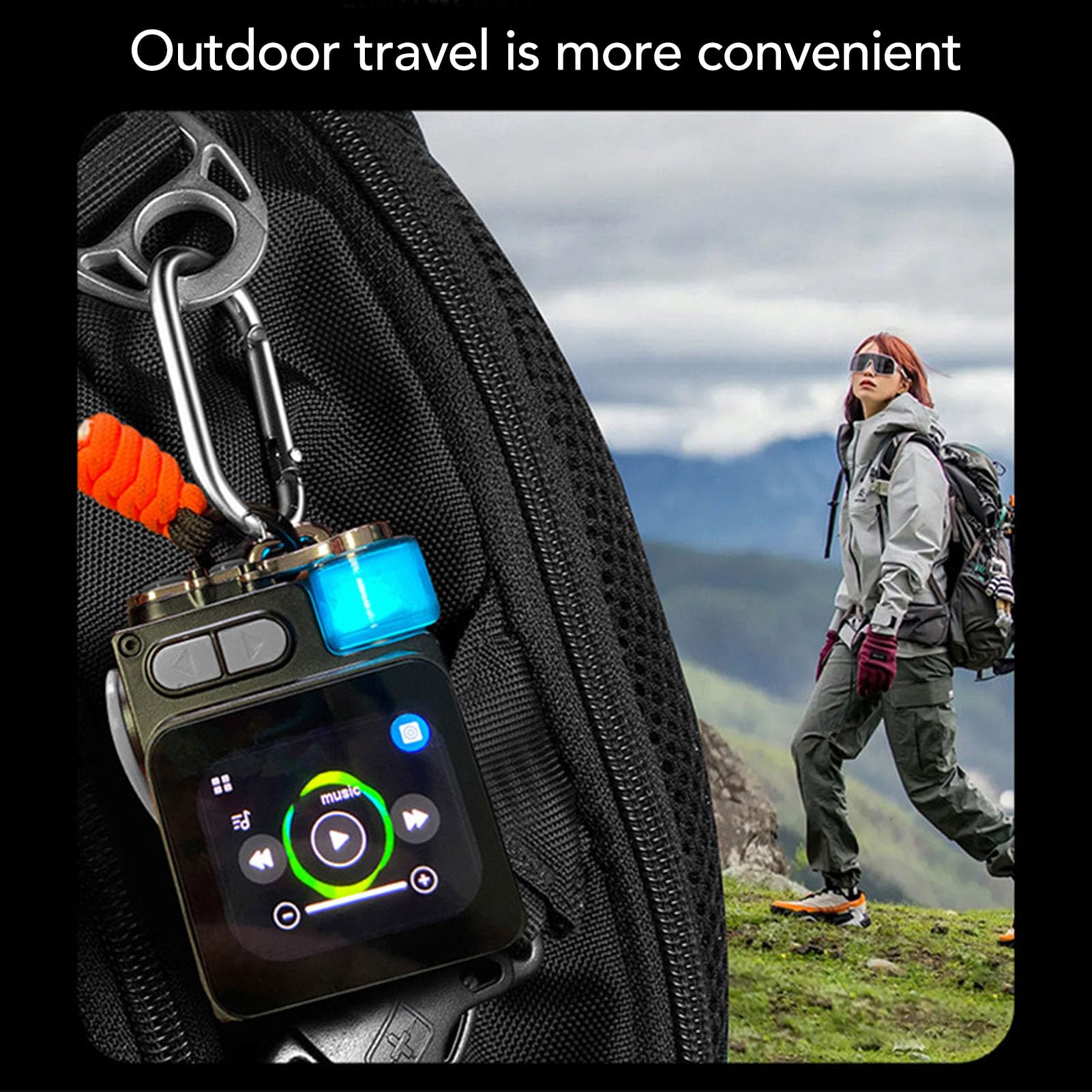 VBESTLIFE Altavoz Bluetooth Portátil BT5.4, Mini Altavoz con Pantalla Táctil con Potente Sonido para Exteriores y Diseño Compacto para Viajes, Uso Al Aire Libre, Alcance de 15 M