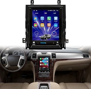 4+64G Car Radio for Cadillac Escalade 2007-2014, Android 12 Stereo 10.4inch Octa-Core Wireless Carplay Android Auto 4G Network 5G WiFi DSP Bluetooth Steering Wheel Controls(with AHD Camera Included)