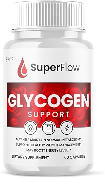 Super Flow Glycogen Support, Official SuperFlow Advanced Formula Glyco Optimizer Capsules, All Natural Super Flow Glycogen Pills, Daily Wellness Supplement to Support Healthy Balance 60 Capsules