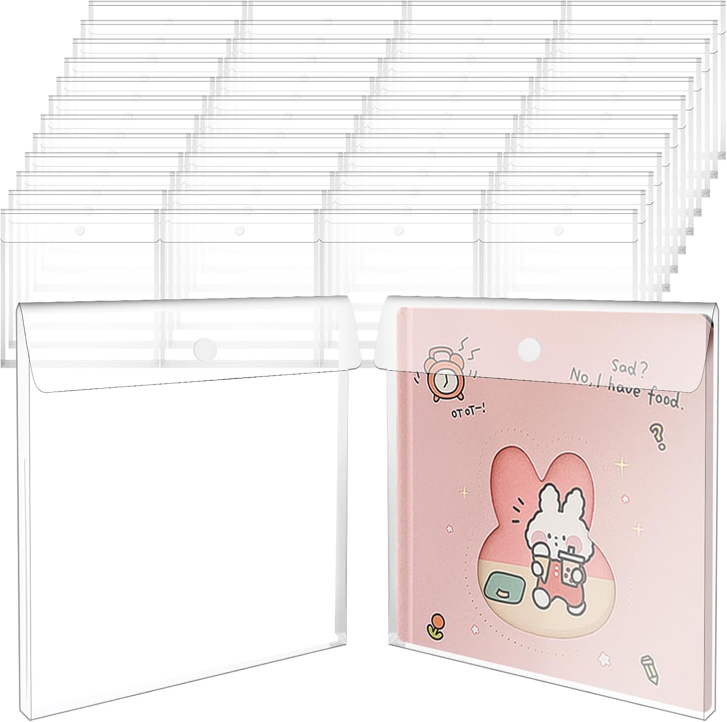 48Pcs Scrapbook Paper Storage 12 x 12 Paper Storage Top Loading Plastic Scrapbook Storages Box Clear Scrapbooks Papers Organizer for Holding Scrapbooks Photos Vinyl Sheets Files