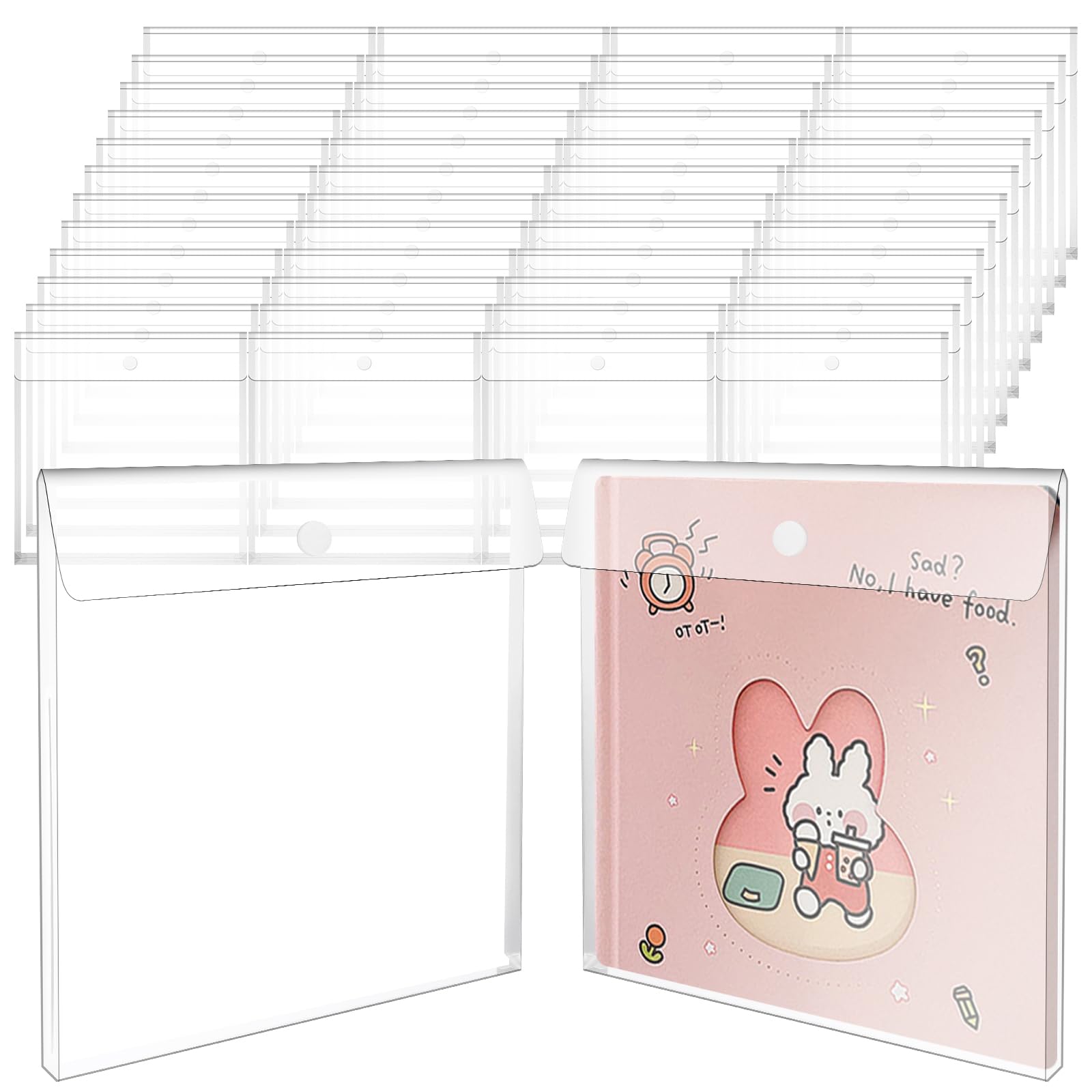 48 contenitori di carta per album di ritagli, 30,5 x 30,5 cm, caricamento dall'alto, in plastica, trasparente, per album di ritagli, foto, fogli in vinile