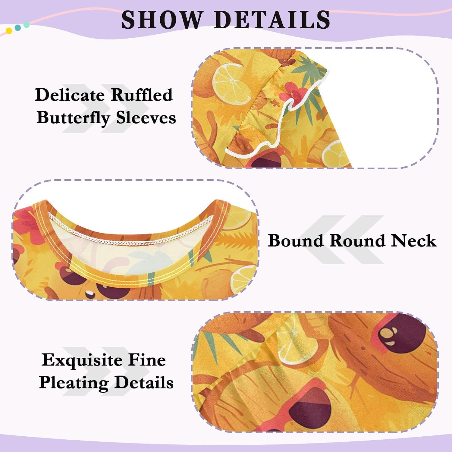 visesunny Toddler Clothes for Girls Tropical Coconut Sunglass Long Sleeve Fall Shirts Cotton Top with Ruffle Collar