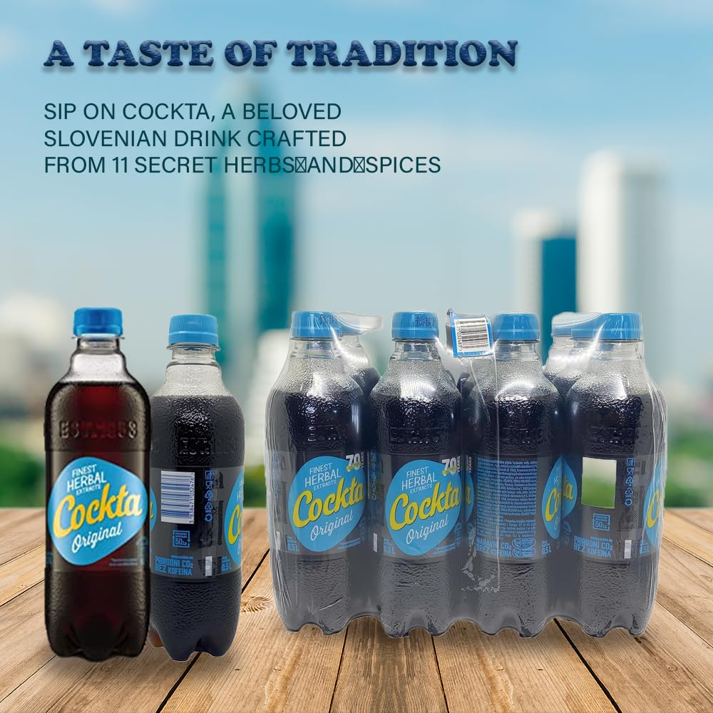 Cockta Legendary Taste with Finest Herbal Extract Soft Drink New To Market Non-Alcohol Market Pantry Drink Slovenian Delight for Your Legendary Moments New Beverage Perfect for Any Occasion