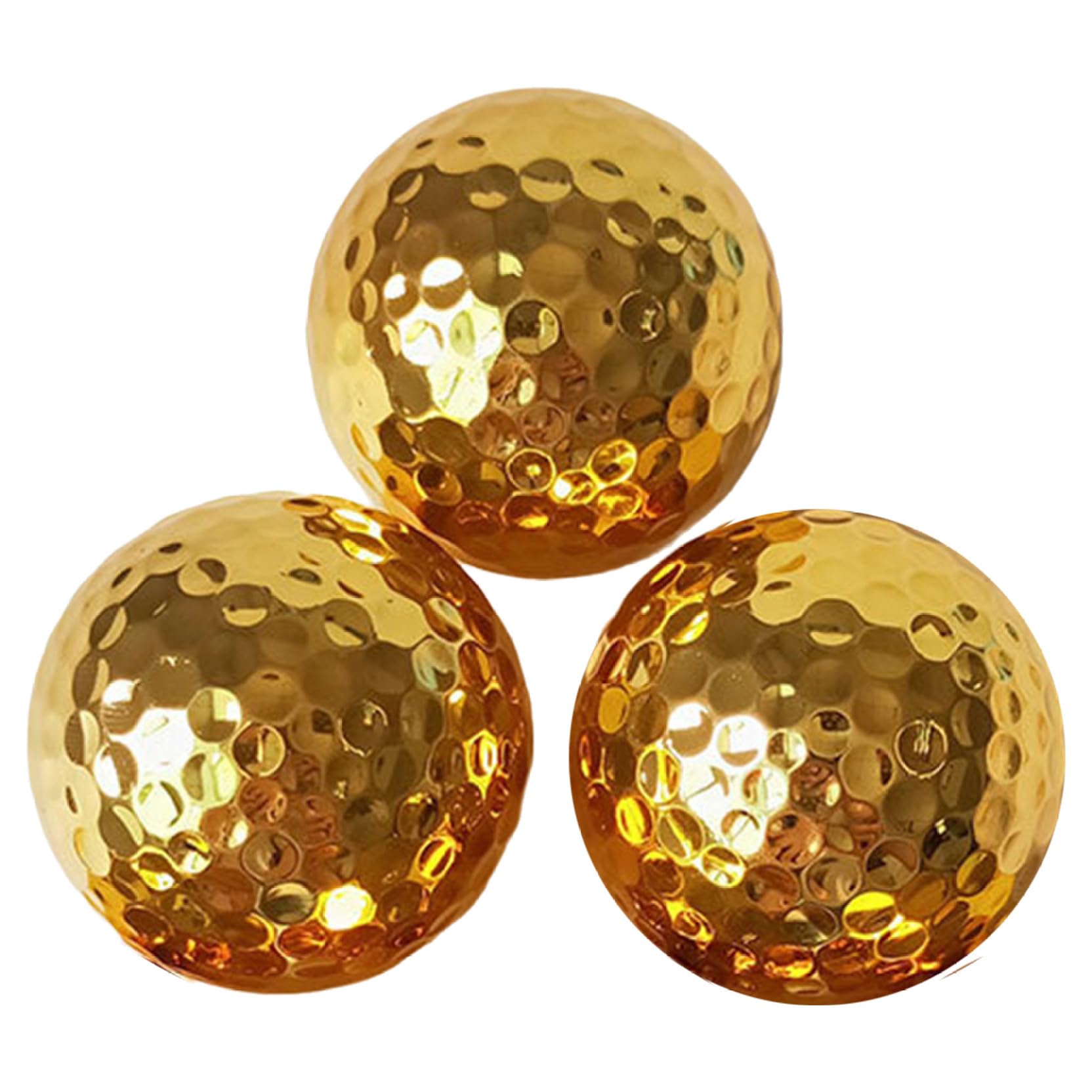 Double-Layer Gold Golf Balls, Electroplated Surface, Gift Balls