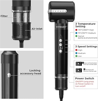 Blow Dryer Brush 7 in ONE,Autowrap Curling Wand, 110,000 RPM High-Speed Negative Ionic Hair Dryer with Diffuser Concentrator, Round Brush Blow Dryer Air Styler, Volumizing Hair Styling Tools