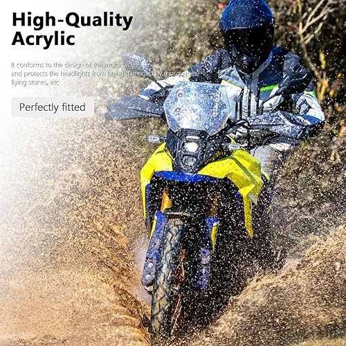 Miniatura 7 de Protector de faros delanteros de motocicleta, cubierta transparente acrílica para Suzuki V-Strom 800 DE 2023 2024