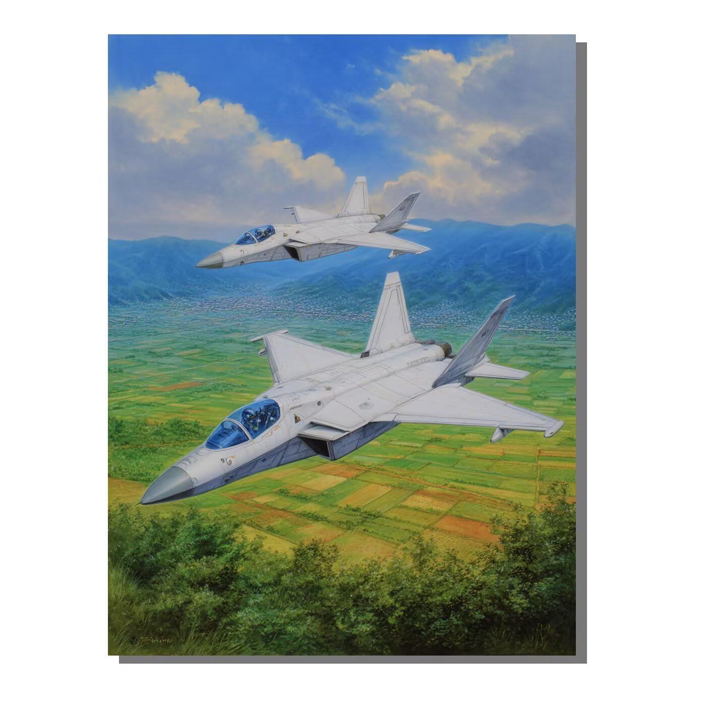 Flugzeug Kampfjets Malen Nach Zahlen Erwachsene, Paint by Numbers Adult Anfänger Kreativ Set für, Heimwerk Malen Nach Zahlen Kinder, Pinsel und 36 Acrylfarbe Als, Deko Wohnzimmer 60 x 80 cm BJHWK592