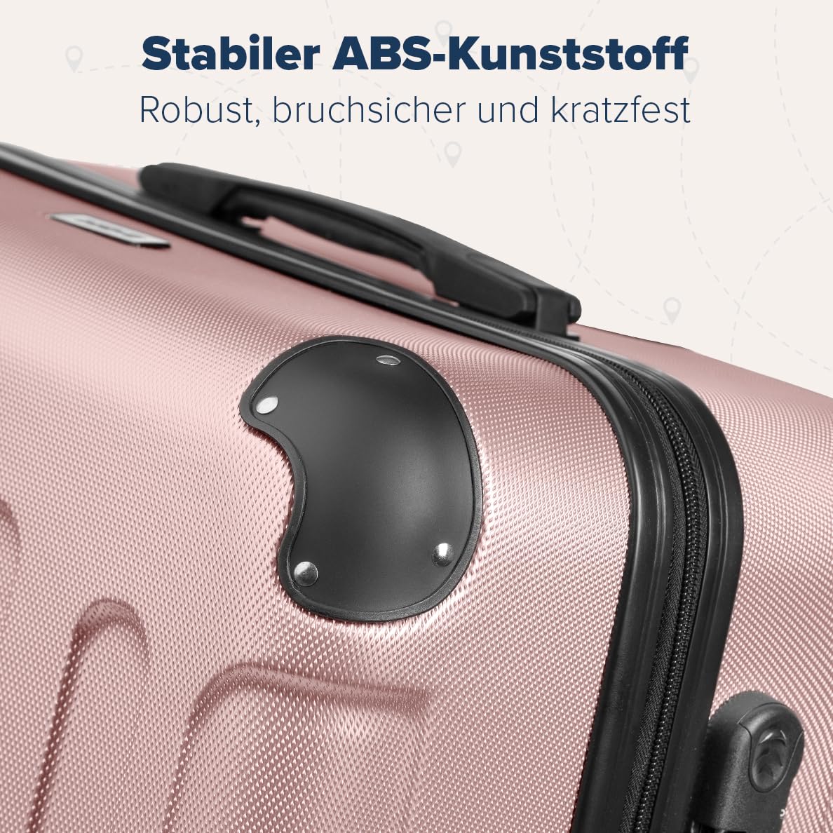 TRVLMORE Handgepäck Koffer 54x36x20cm - Koffer & Trolleys, Reisekoffer mit Rollen, Handgepäck Trolley 54x36x20, Hartschalenkoffer Klein, Koffer Handgepäck 54x36x20 Leicht, Trolley Handgepäck, Rosa