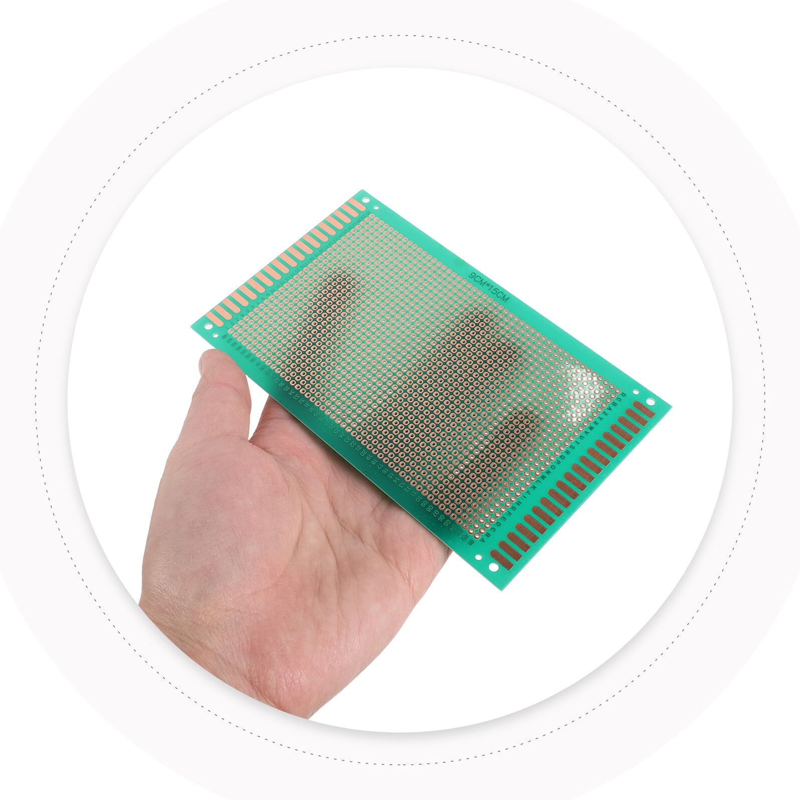 Kit de Placa PCB Verde de 8piezas Diseño Perforado Sola Cara en Fibra de Vidrio para Placa de Pruebas de PC Soldable Adecuado para Laboratorios y Desarrollo Electrónico