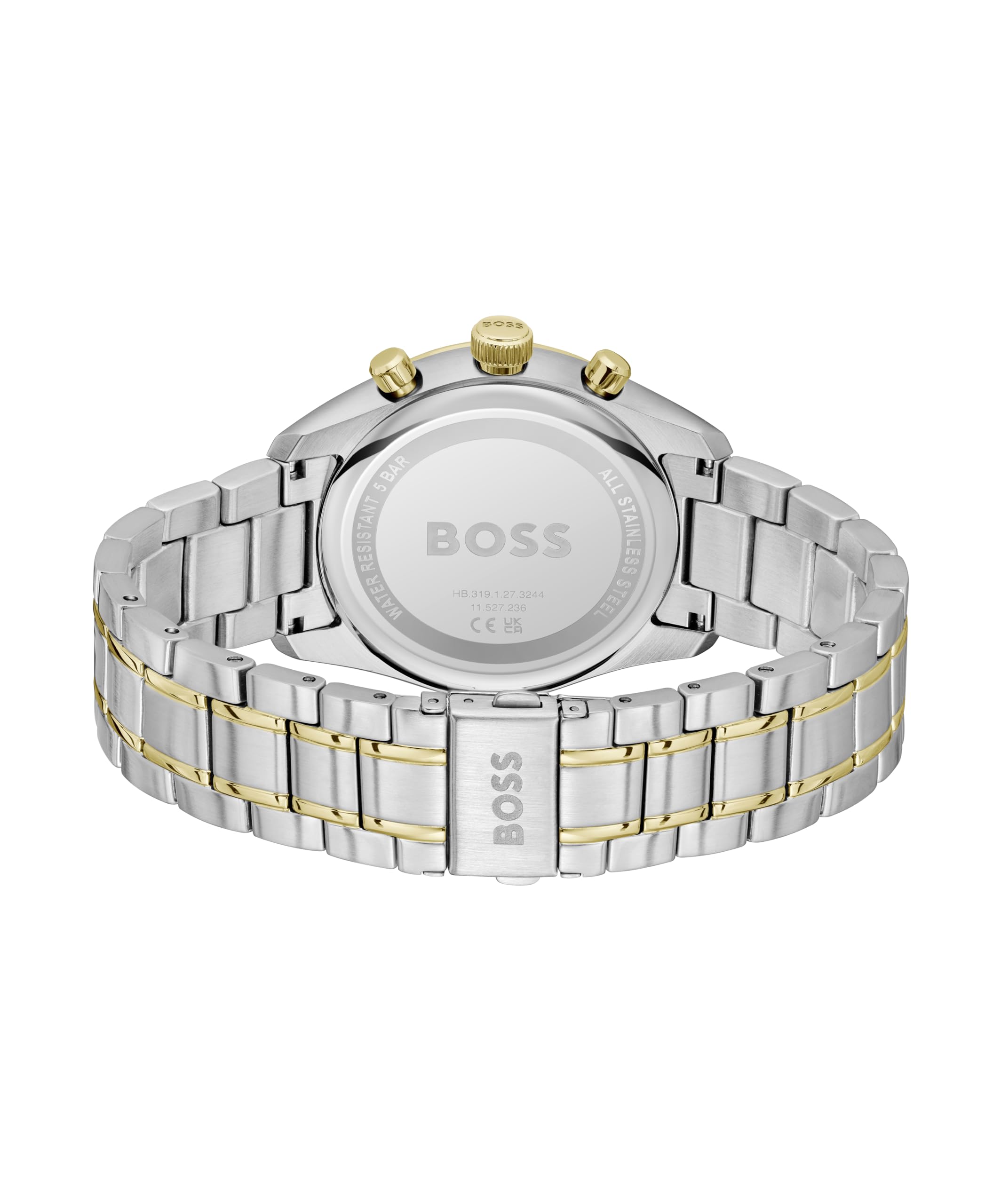 BOSS Reloj Cronógrafo de Cuarzo con Calendario para Hombre Colección Grand Prix 44 con Correa de Acero Inoxidable o de Cuero