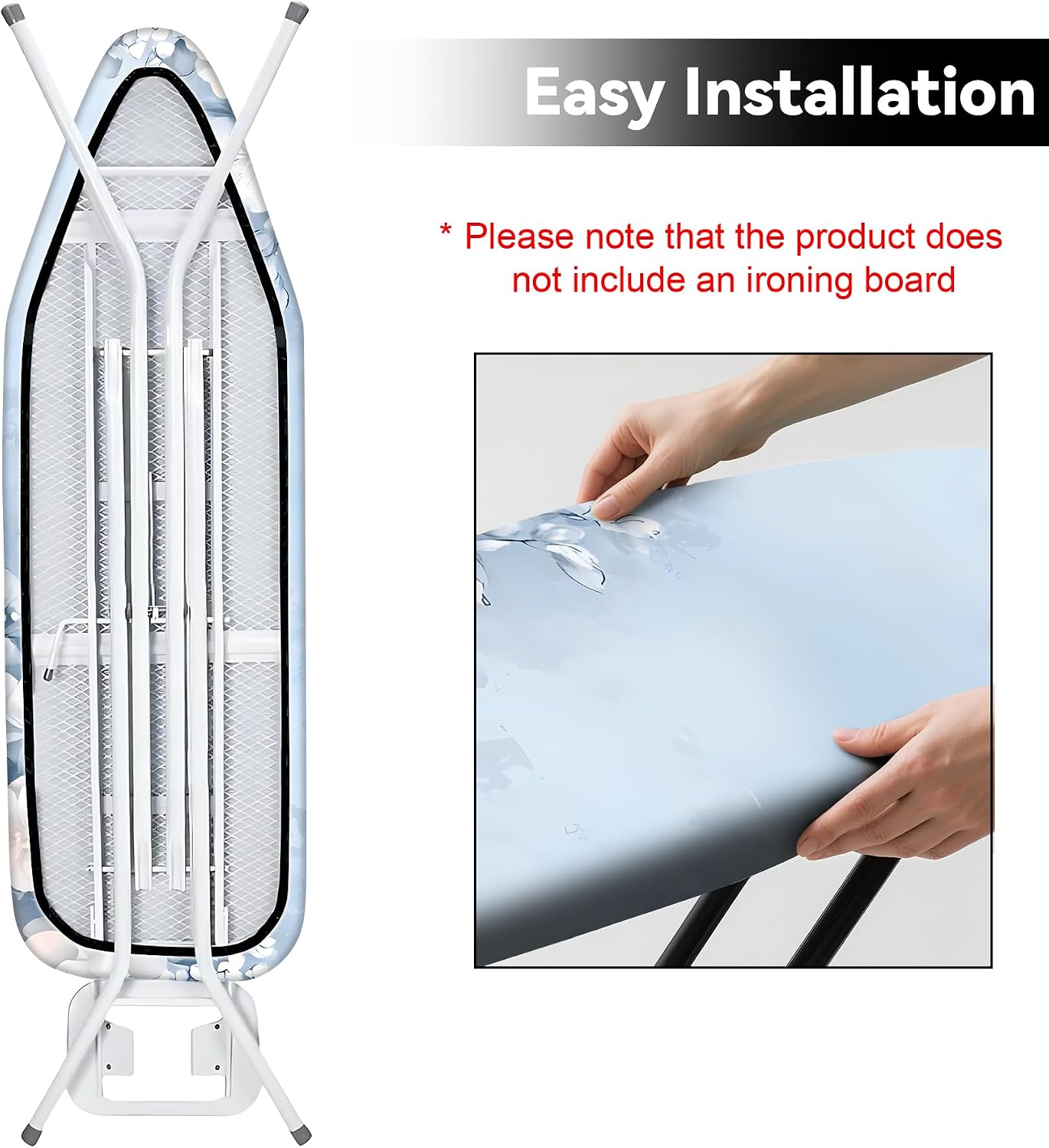 Ironing Board Cover for Crafting, Flat Decoration with Elastic Edge Standard Size, Perfect for Home Laundry Room, Ideal Gift for Craft Enthusiasts (Daylily, 18" x 49")