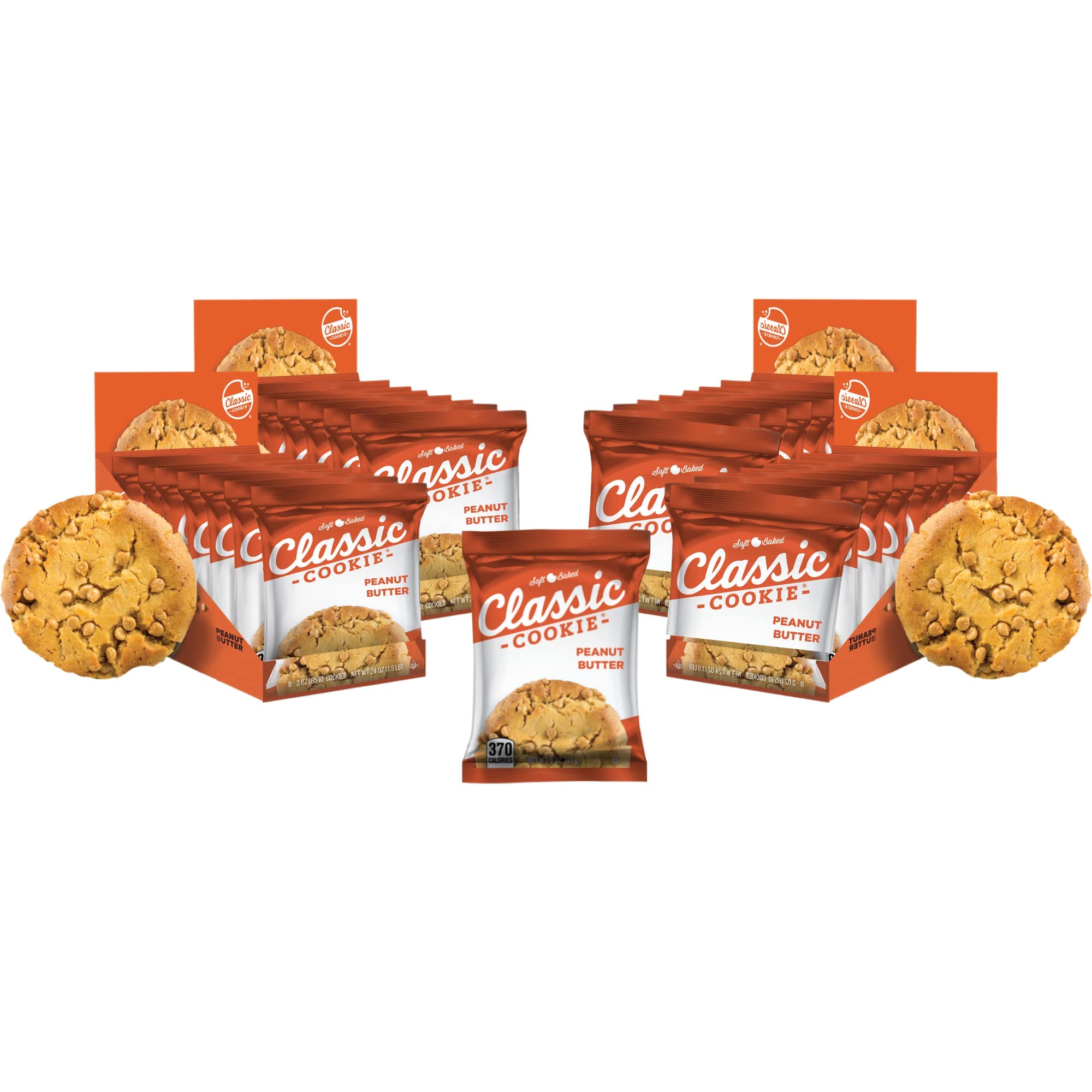 Classic COOKIESoft Baked Cookie, Peanut Butter 3oz, 32 Count Pack